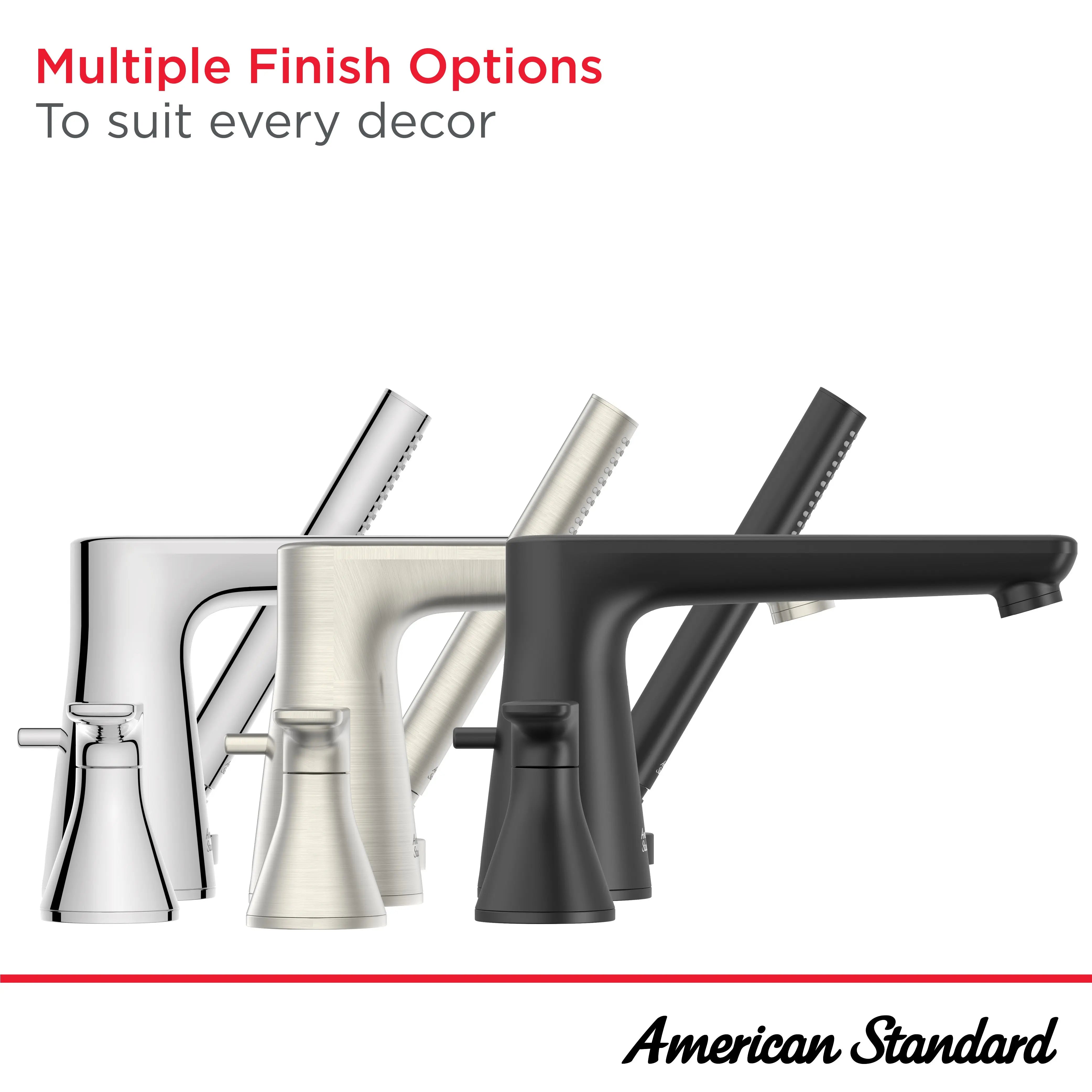 American Standard Millennial Deck Mount Bathtub Faucet with Lever Handles and Personal Shower T061901.002 - Plumbing Market