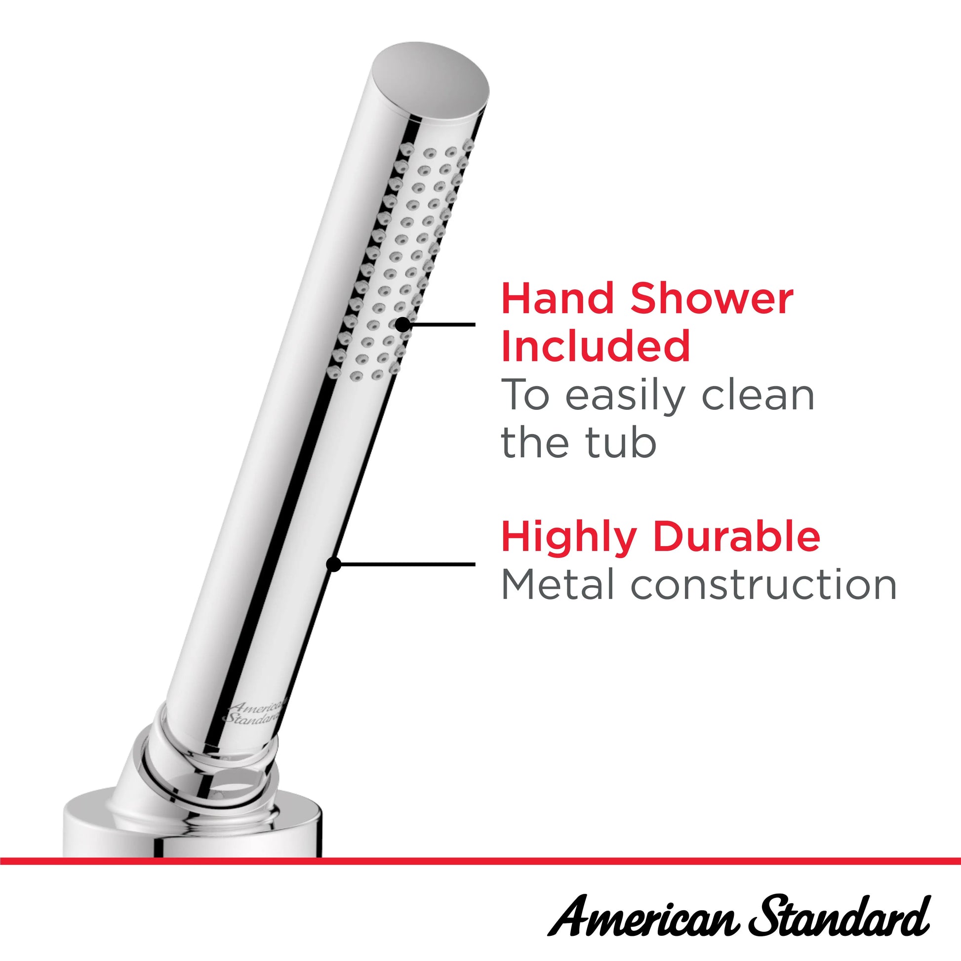 American Standard Millennial Deck Mount Bathtub Faucet with Lever Handles and Personal Shower T061901.002 - Plumbing Market