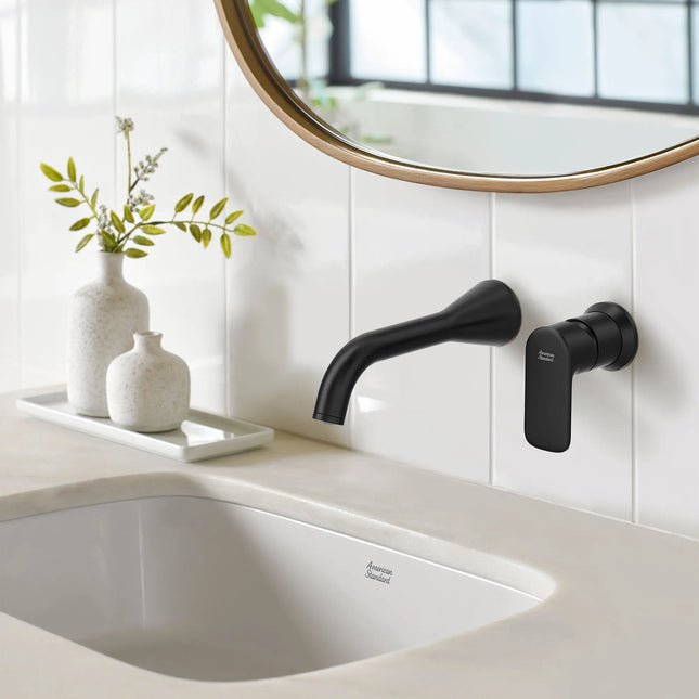 American Standard Millennial Single Handle Wall Mount Faucet 1.2 gpm/4.5 L/min with Grid Drain 7061461.243 - Plumbing Market