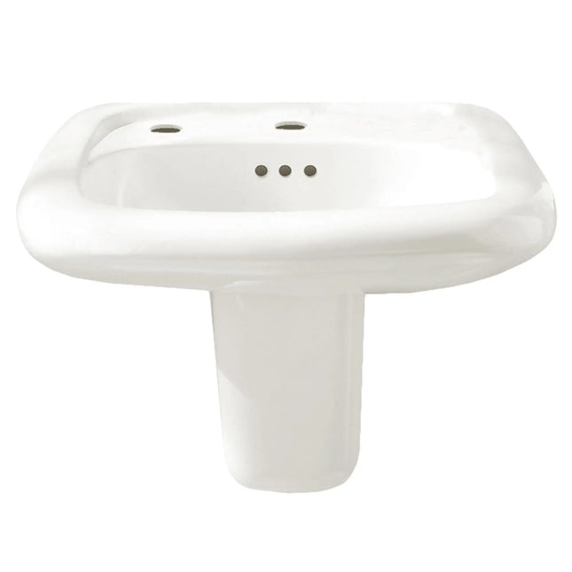 American Standard Murro Wall-Hung EverClean Sink With Center Hole Only and Extra Left-Hand Hole 0955121EC.020 - Plumbing Market