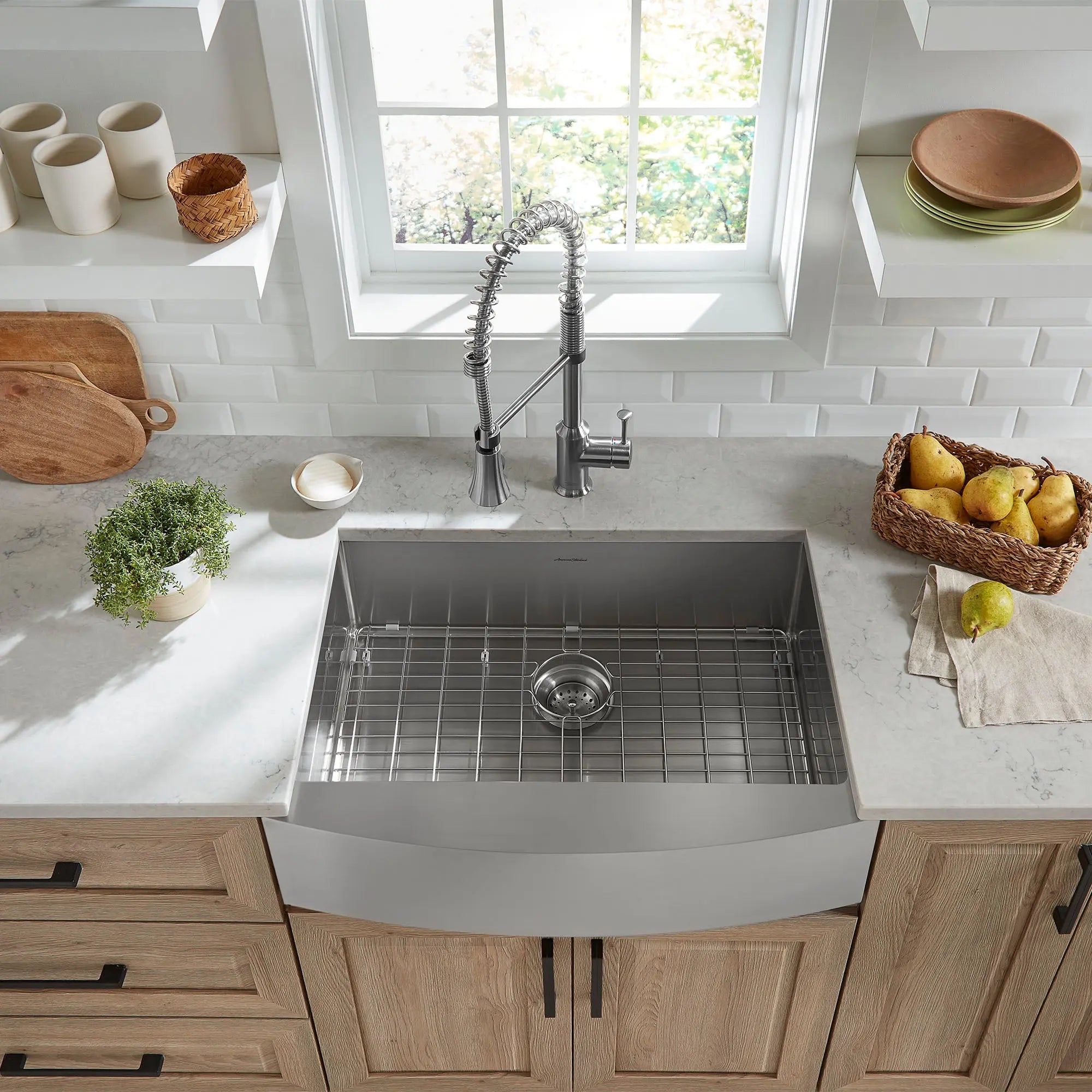 American Standard Pekoe 33 x 22-Inch Stainless Steel Single-Bowl Farmhouse Apron Front Kitchen Sink 18SB.9332200A.075 - Plumbing Market