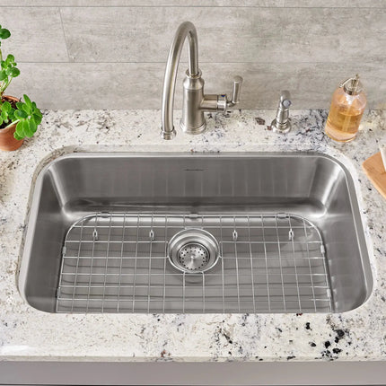 American Standard Portsmouth 30 x 18-Inch Stainless Steel Undermount Single-Bowl Kitchen Sink 18SB.9301800S.075 - Plumbing Market
