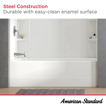 American Standard Princeton PRO Steel 60 x 30-inch Above Floor Rough Integral Apron Bathtub - Plumbing Market