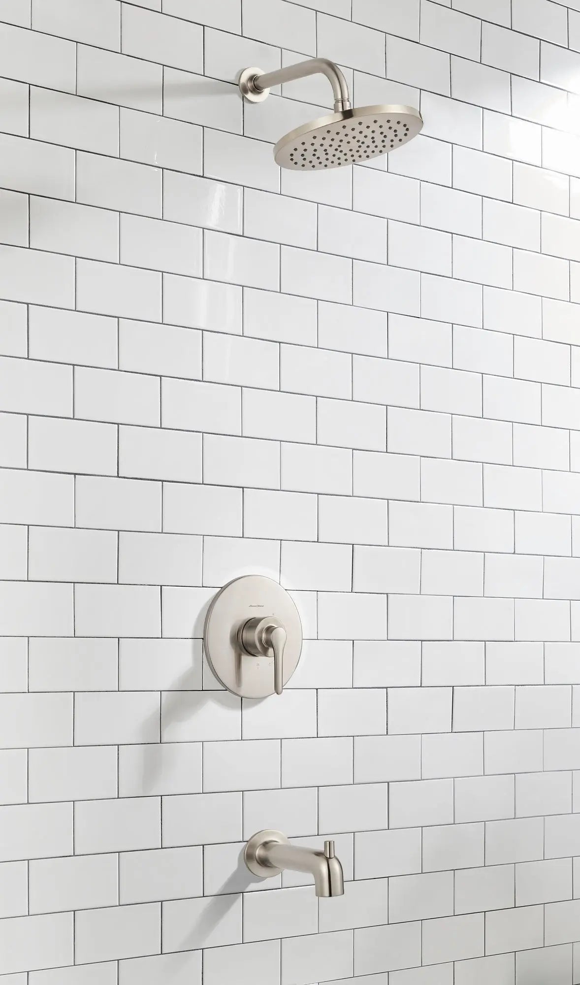 American Standard Rain 12-Inch Wall Mount Right Angle Rain Showerhead Arm 1660194.295 - Plumbing Market