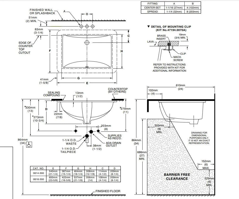 American Standard Rectangular Studio Large Under Counter Sink - Plumbing Market