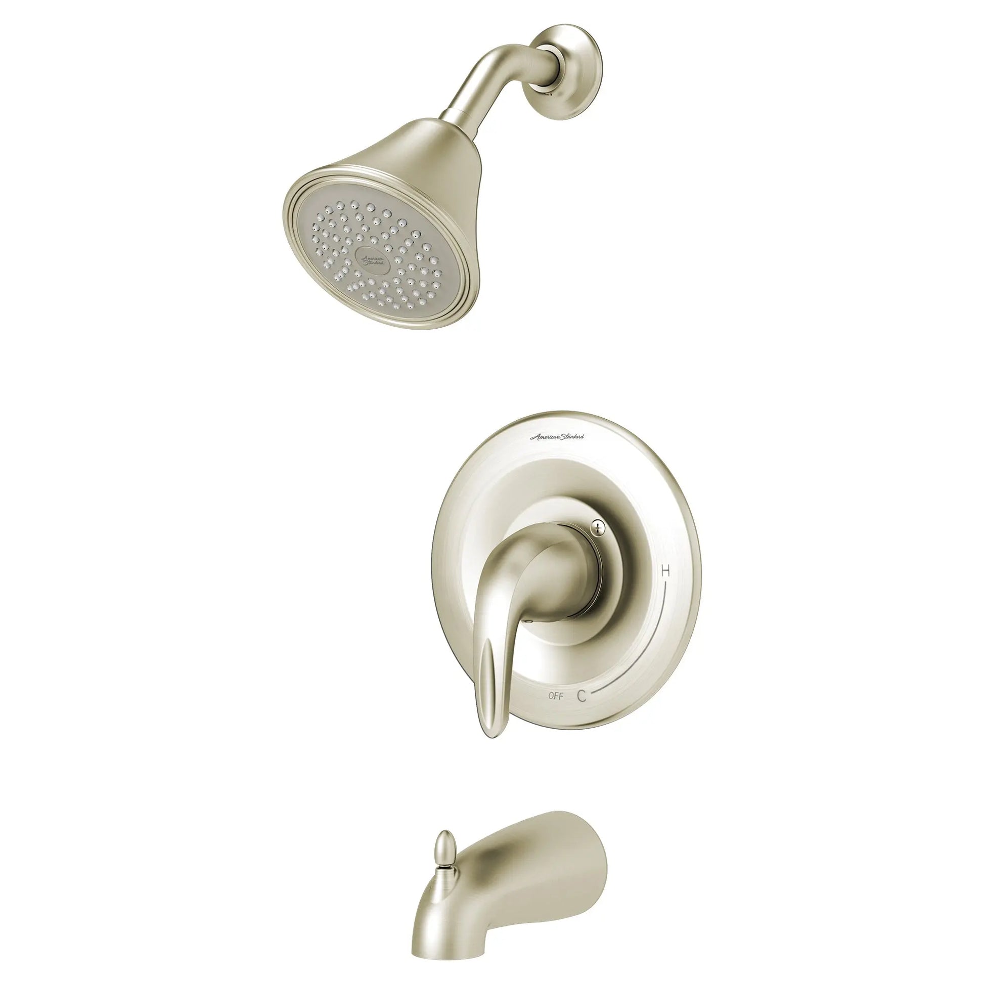 American Standard Reliant 3 2.5 gpm/9.5 L/min Tub and Shower Trim Kit With Showerhead, Double Ceramic Pressure Balance Cartridge With Lever Handle TU385502.295 - Plumbing Market
