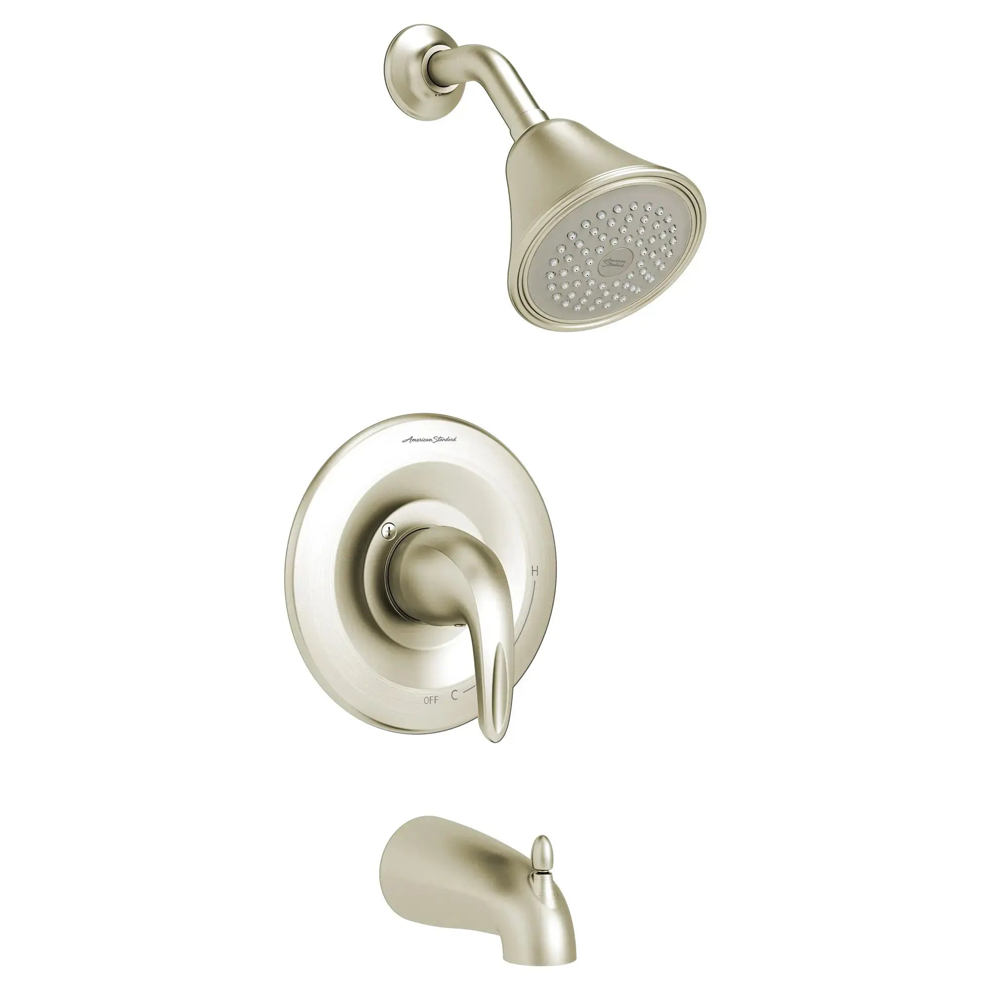 American Standard Reliant 3 2.5 gpm/9.5 L/min Tub and Shower Trim Kit With Showerhead, Double Ceramic Pressure Balance Cartridge With Lever Handle TU385502.295 - Plumbing Market