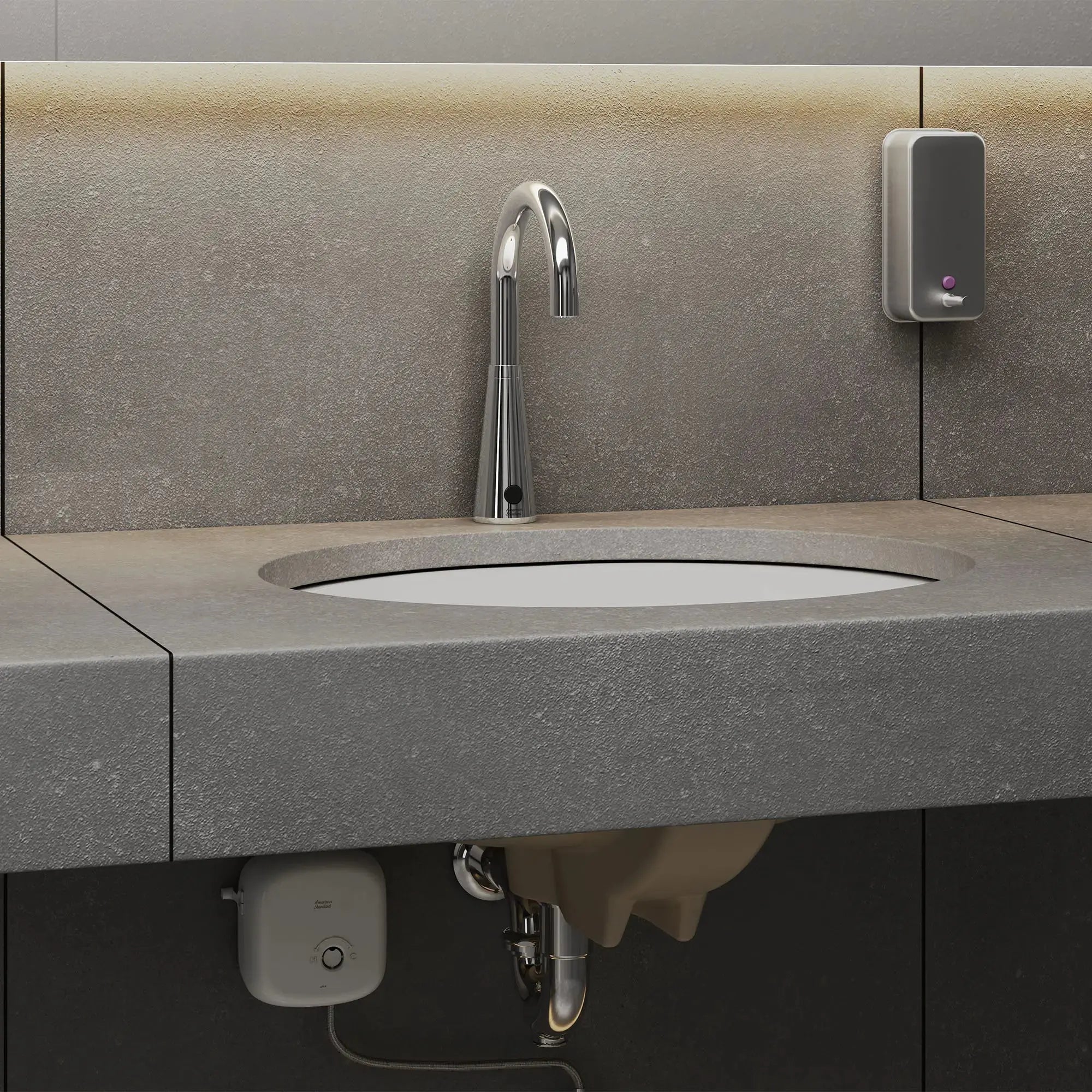 American Standard Selectronic Gooseneck Touchless Faucet, Base Model, 0.5 gpm/1.9 Lpm