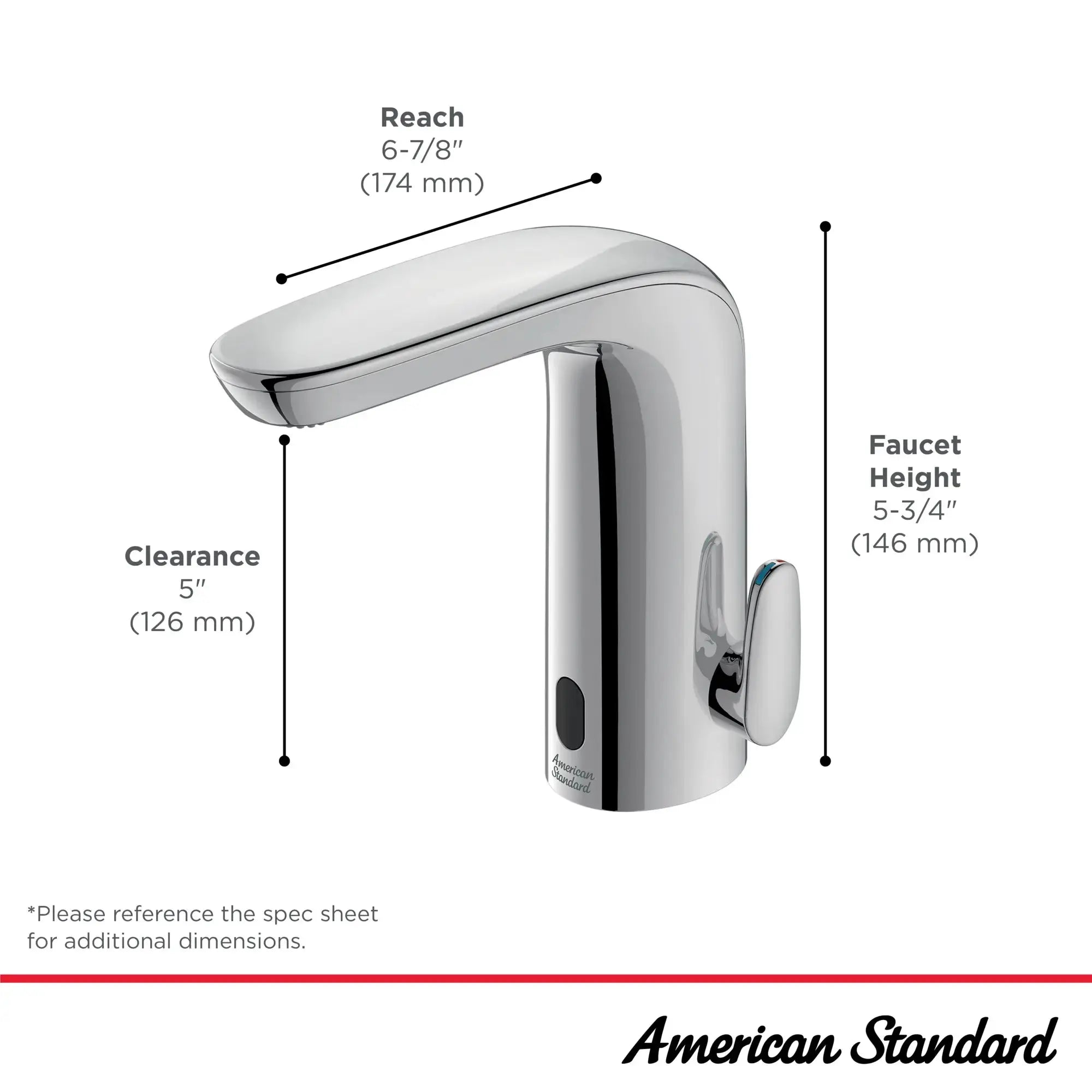 American Standard Selectronic NextGen Selectronic Touchless Faucet, Battery-Powered With Above-Deck Mixing, 0.5 gpm/1.9 Lpm