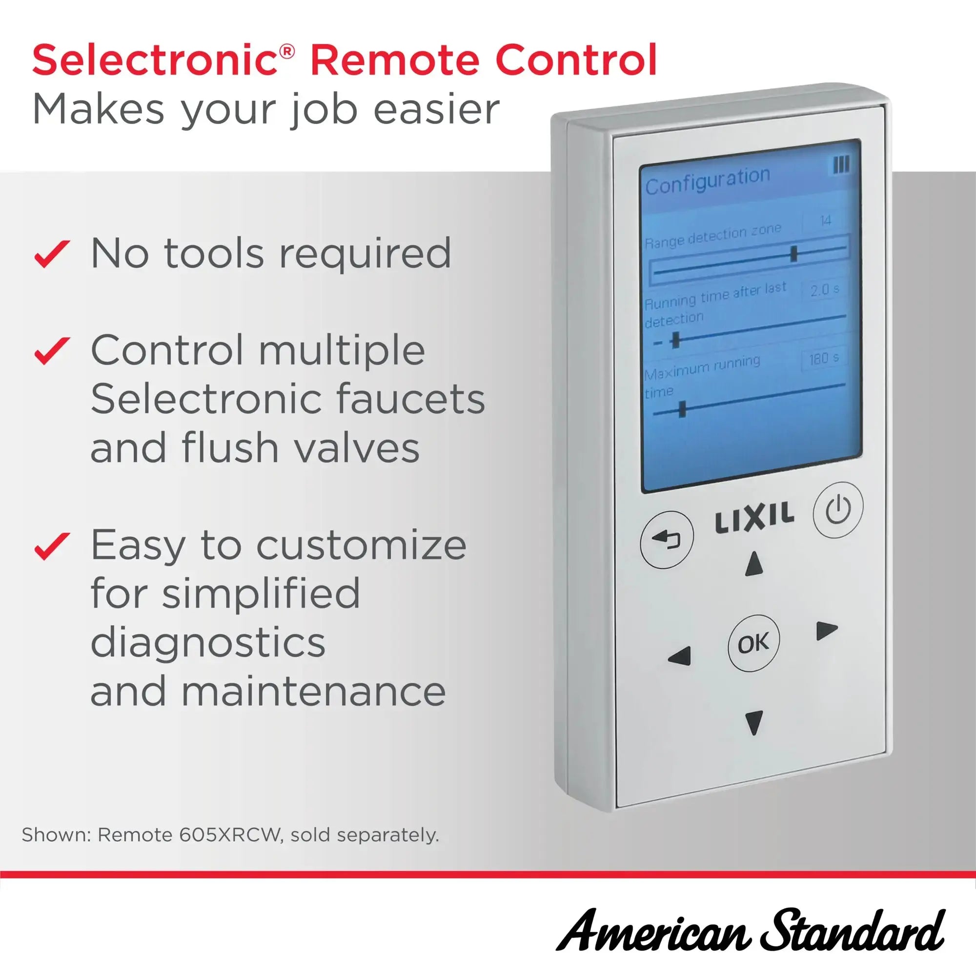 American Standard Selectronic NextGen Selectronic Touchless Faucet, Battery-Powered With Above-Deck Mixing, 0.5 gpm/1.9 Lpm