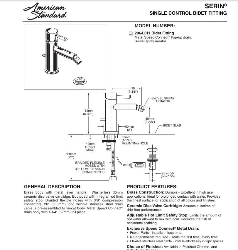 American Standard Bidet Faucet
