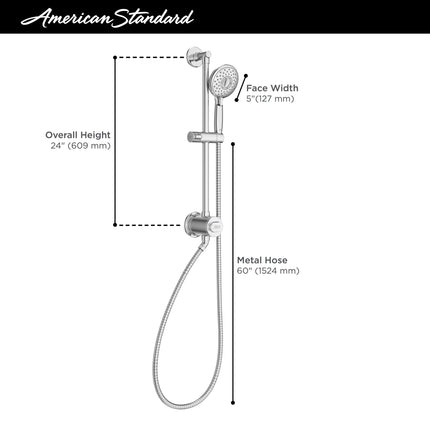 American Standard Spectra Filtered 4-Spray Hand Shower Rail System 9238759.002 - Plumbing Market