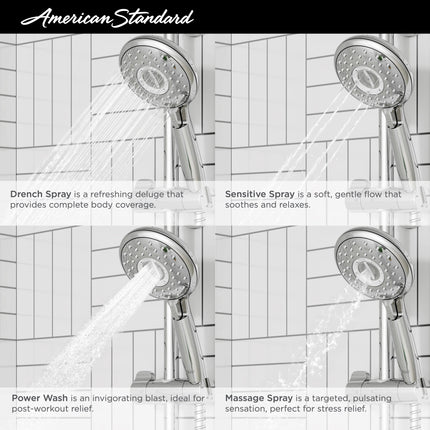 American Standard Spectra Filtered 4-Spray Hand Shower Rail System 9238759.295 - Plumbing Market