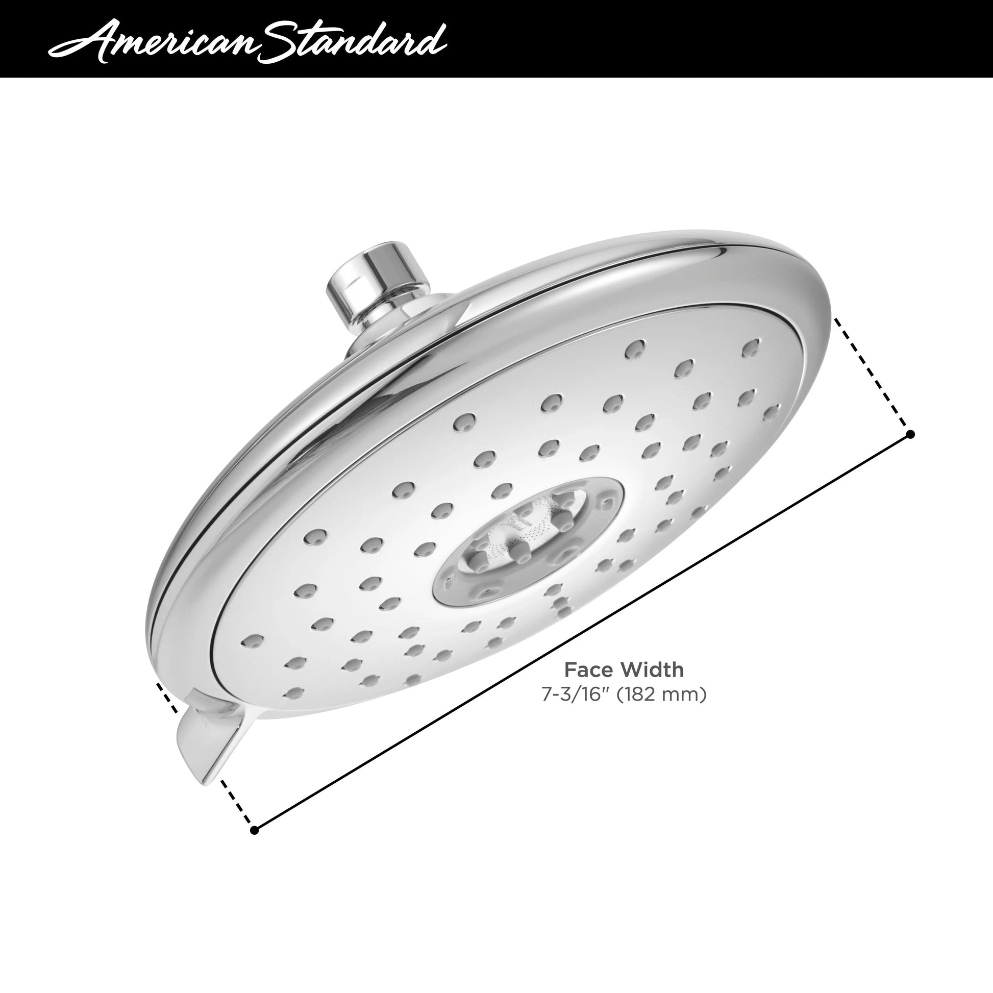 American Standard Spectra Fixed 7-Inch 1.8 gpm/6.8 L/
min Fixed Showerhead 9038074.243 - Plumbing Market