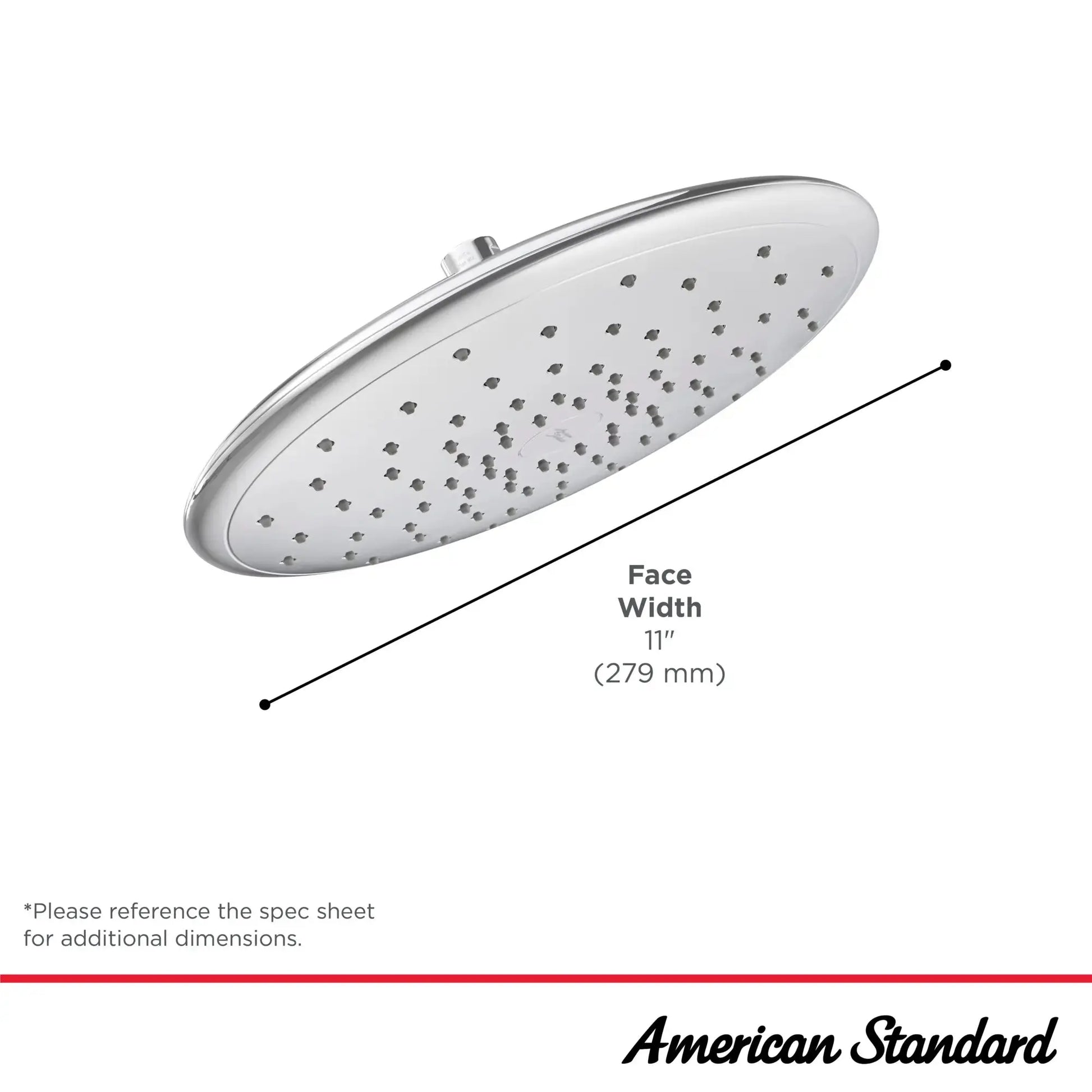 American Standard Spectra Rain 11-Inch 1.8 gpm/6.8 L/min Water-Saving Rain Showerhead 9038001.243 - Plumbing Market