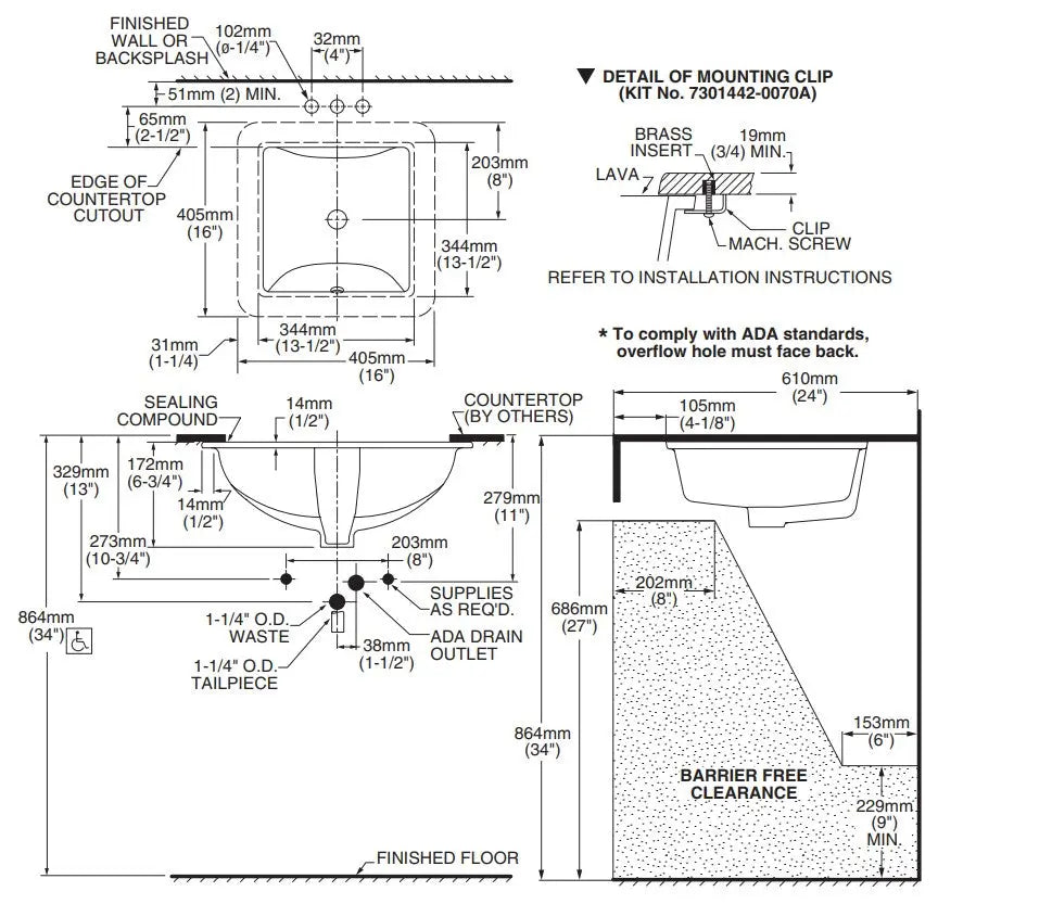 American Standard Studio Carre Under Counter Sink - Plumbing Market