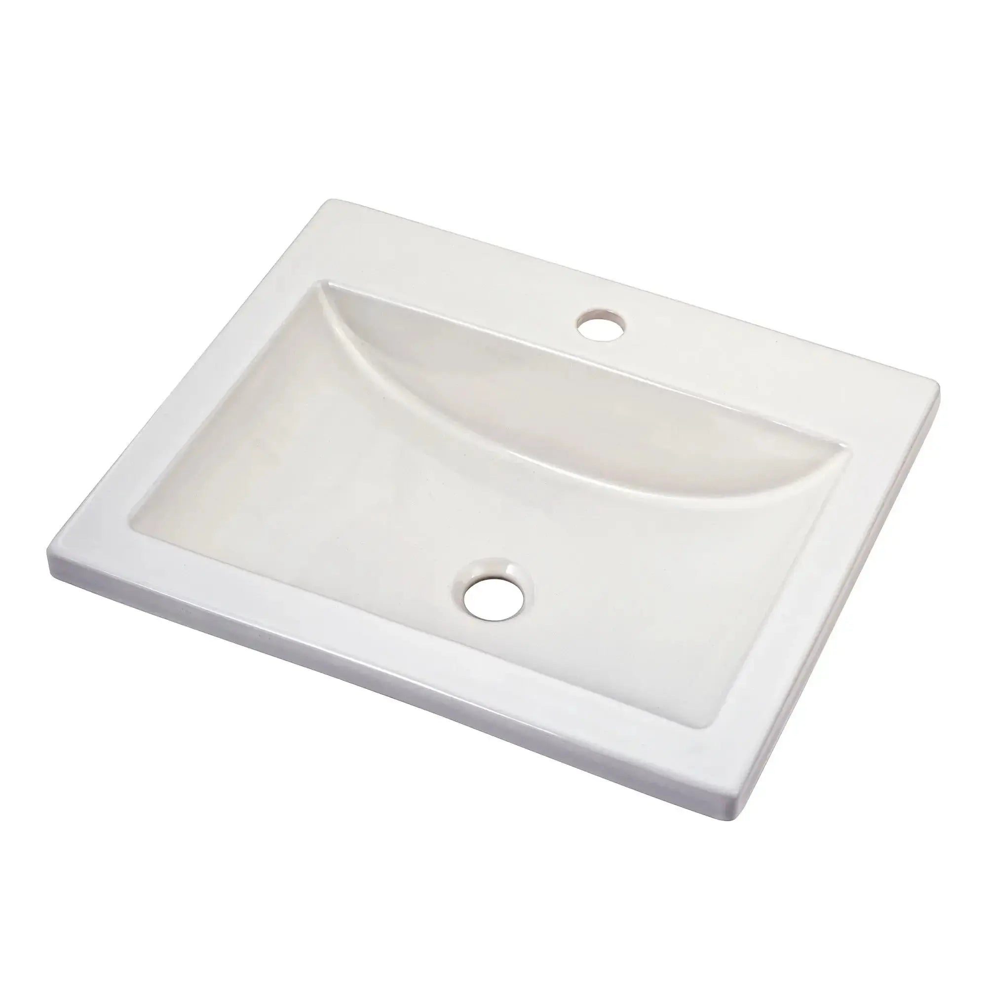 American Standard Studio Drop-In Sink With Center Hole Only White - Plumbing Market