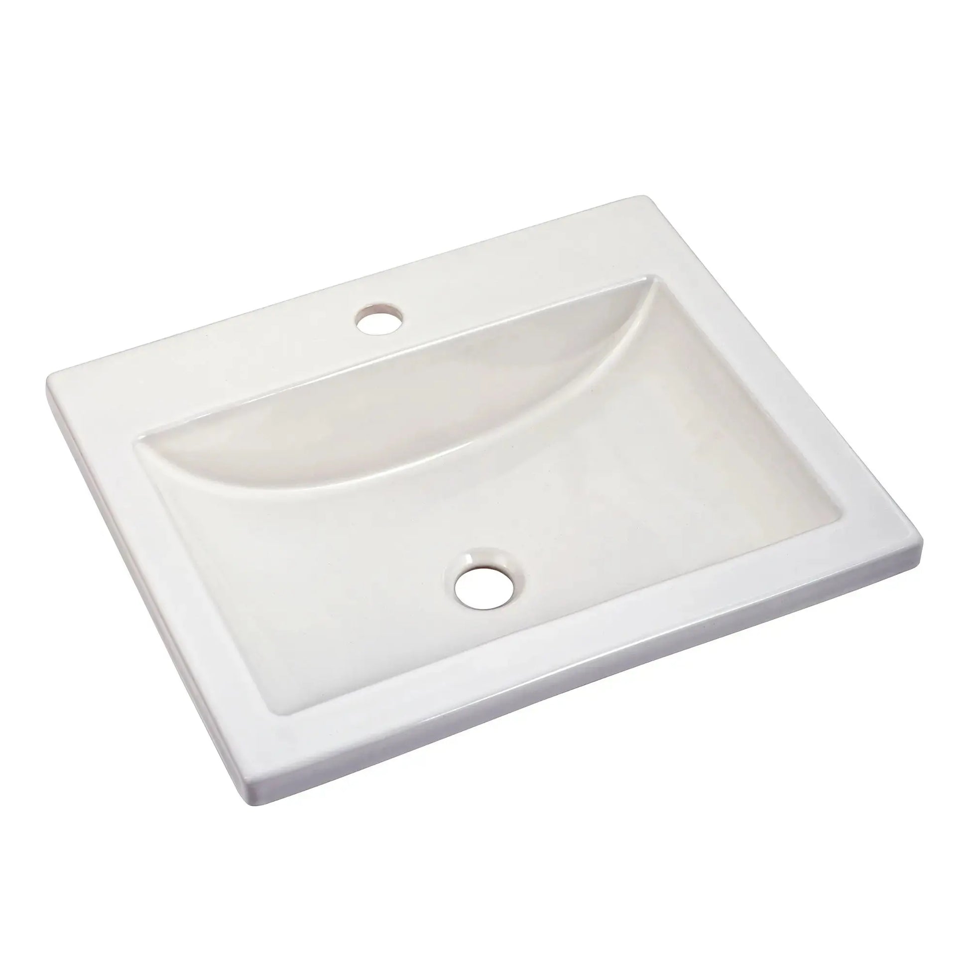 American Standard Studio Drop-In Sink With Center Hole Only White - Plumbing Market