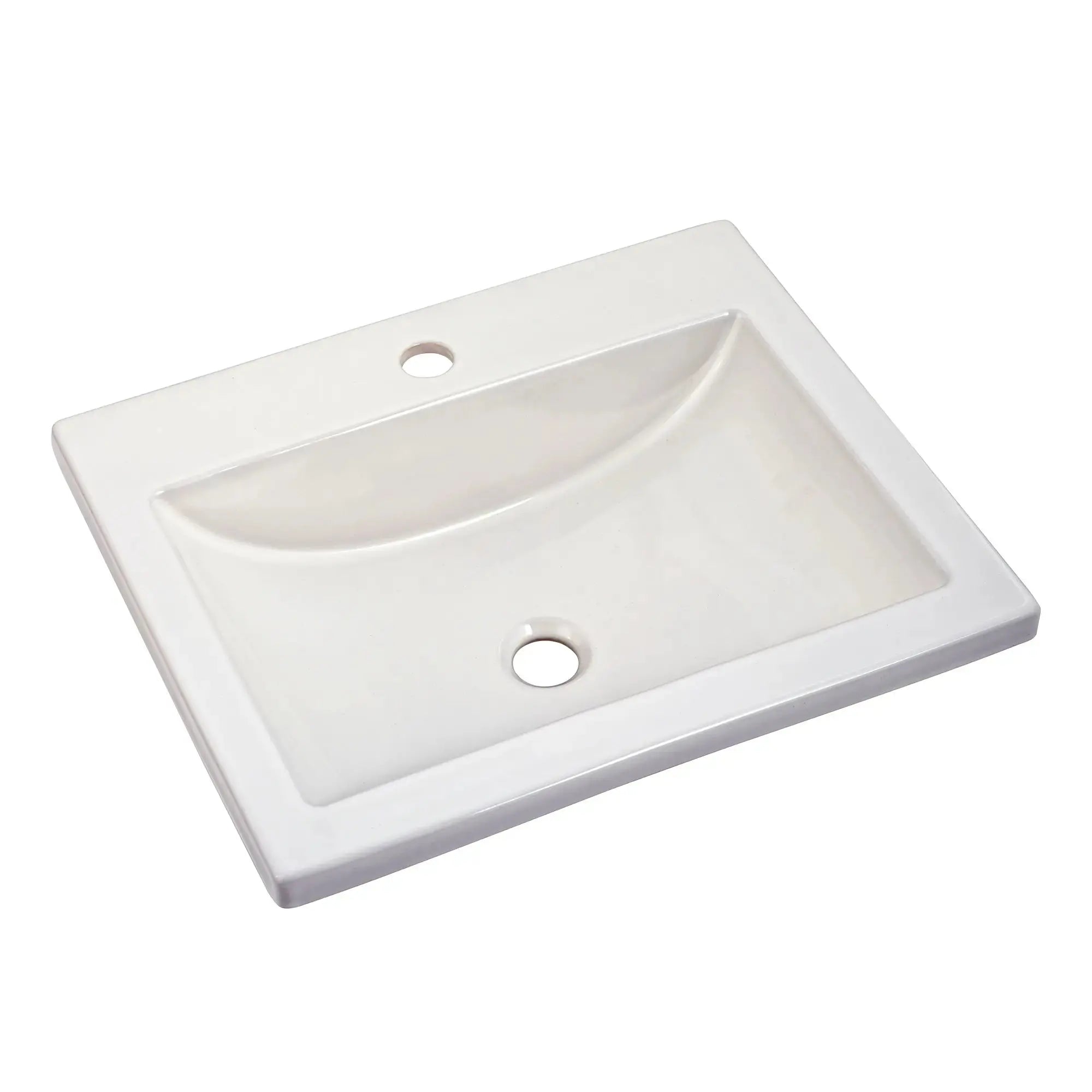 American Standard Studio Drop-In Sink With Center Hole Only White - Plumbing Market