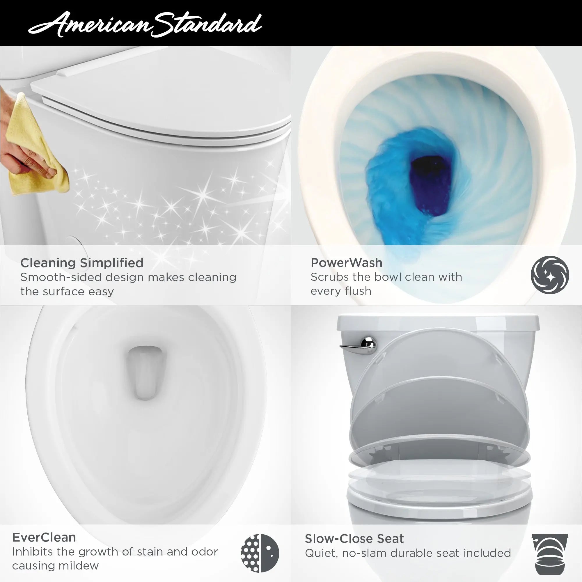 American Standard Studio S 1.28 gpf Elongated Toilet With Seat - Plumbing Market