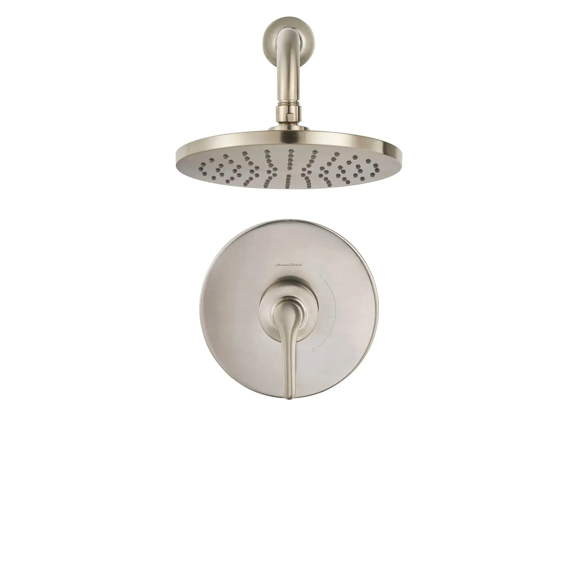 American Standard Studio S 1.8 gpm/6.8 L/min  Shower Trim Kit With Rain Showerhead, Double Ceramic Pressure Balance Cartridge With Lever Handle TU105507.295 - Plumbing Market