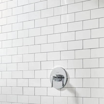 American Standard Studio S 1.8 gpm/6.8 L/min Tub and Shower Trim Kit With Rain Showerhead, Double Ceramic Pressure Balance Cartridge With Lever Handle TU105508.002 - Plumbing Market