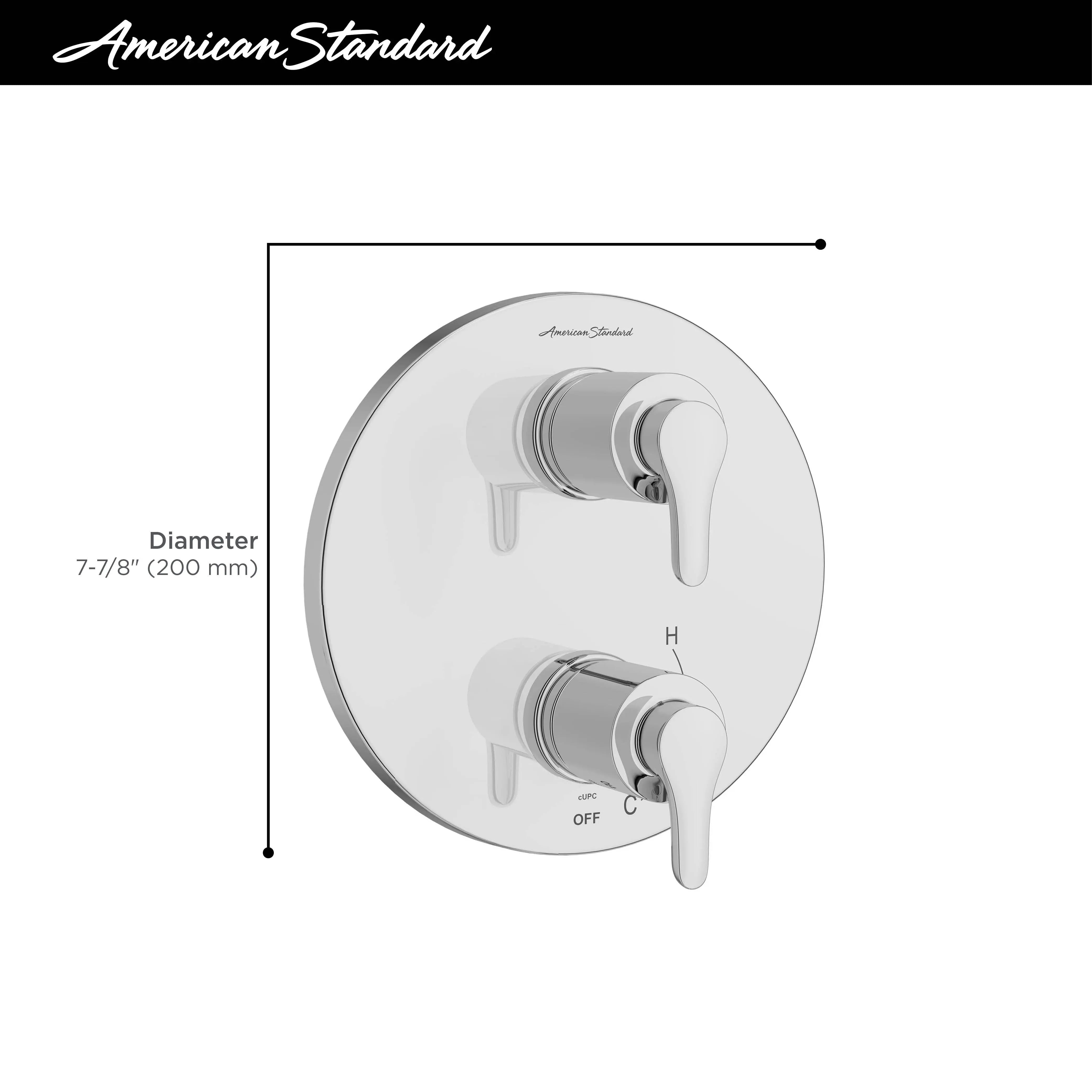 American Standard Studio S 2-Handle Integrated Shower Diverter Trim Only TU105740.295 - Plumbing Market