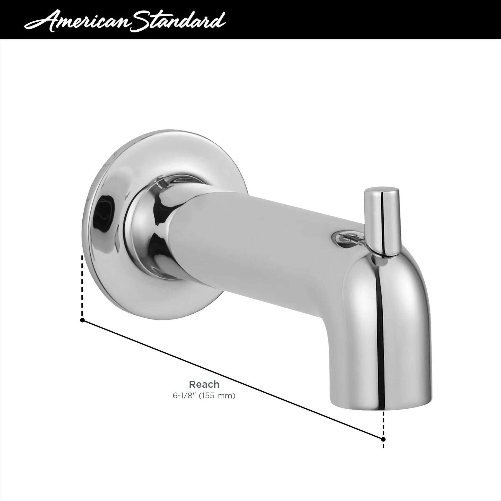 American Standard Studio S 6-Inch Slip-On Diverter Tub Spout 8888318.002 - Plumbing Market