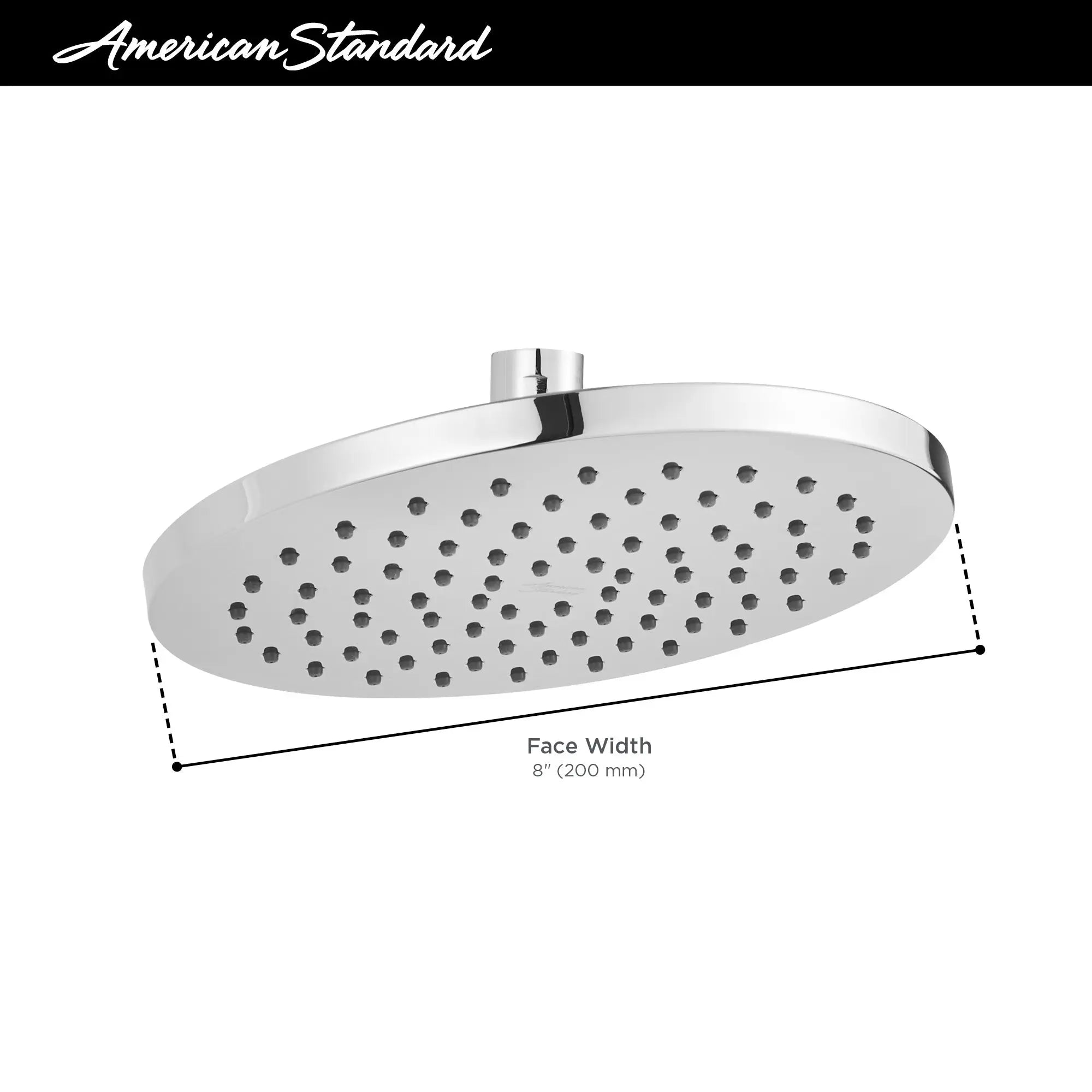 American Standard Studio S 8-Inch 1.8 gpm/6.8 L/min Water-Saving Rain Showerhead 1660528.295 - Plumbing Market