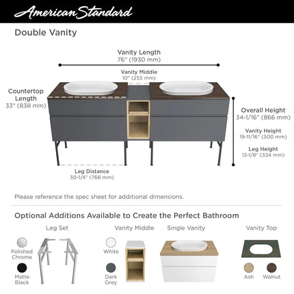 American Standard Studio S Above Counter Sink Top with Center Hole Only 7813001.479 - Plumbing Market