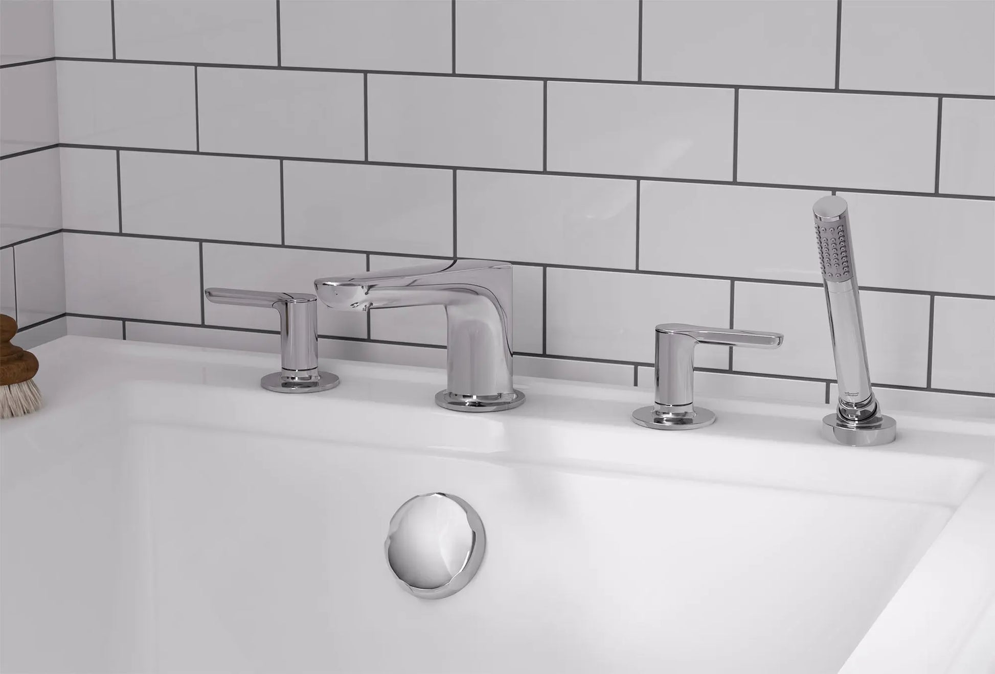 American Standard Studio S  Bathtub Faucet With Lever Handles and Personal Shower for Flash Rough-In Valve T105901.002 - Plumbing Market