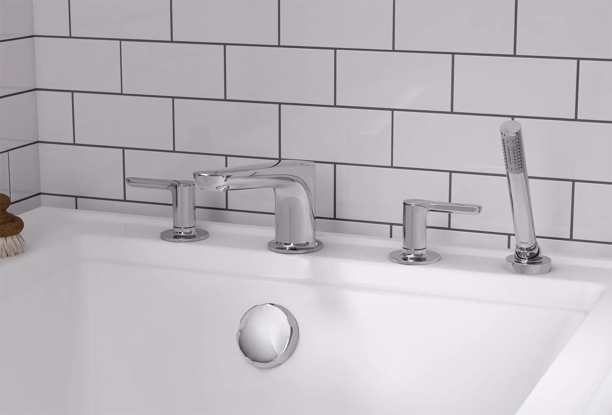 American Standard Studio S  Bathtub Faucet With Lever Handles and Personal Shower for Flash Rough-In Valve T105901.002 - Plumbing Market