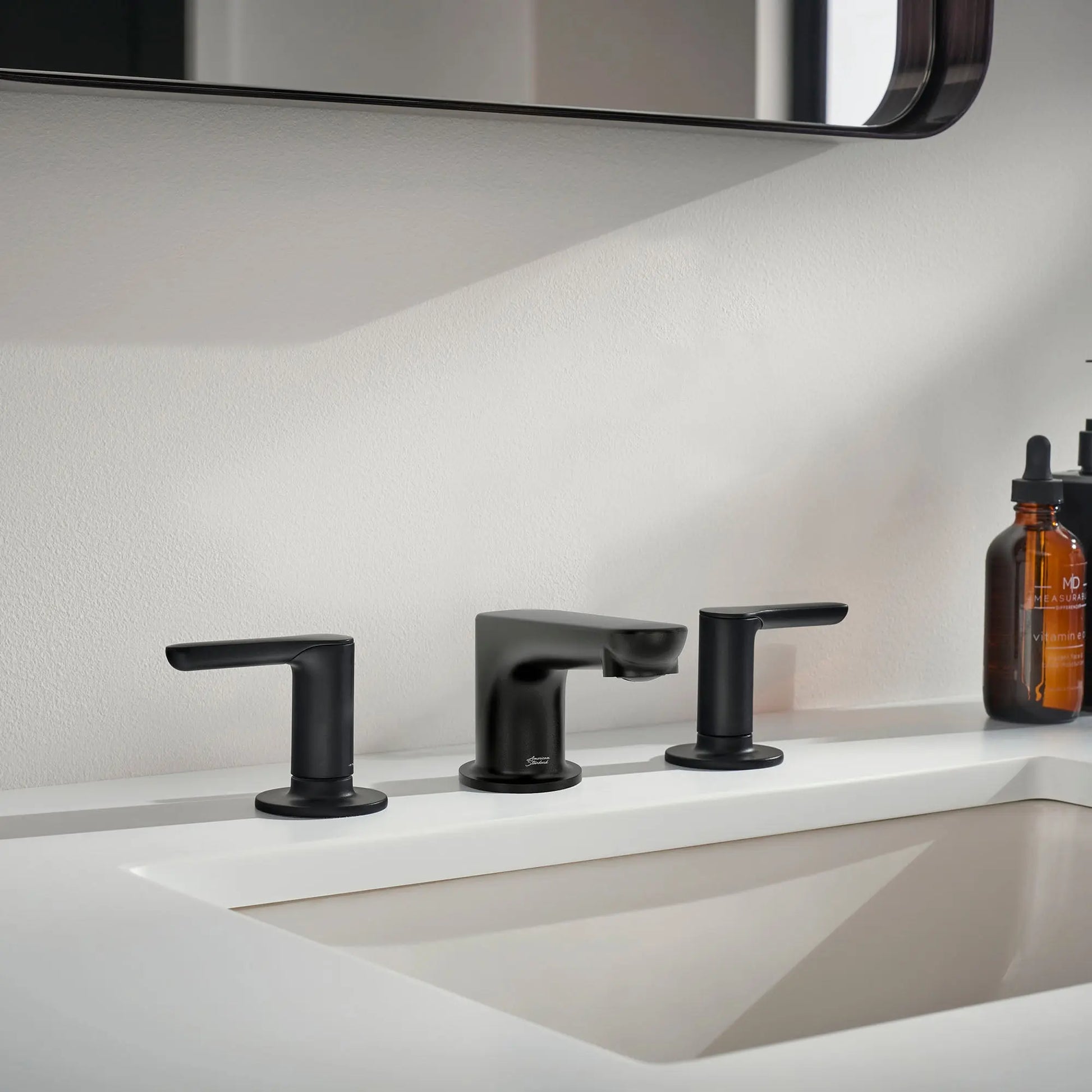 American Standard Studio S Widespread Low Spout Lever Handles 1.2 gpm/4.5 L/min With Lever Handles 7105857.243 - Plumbing Market