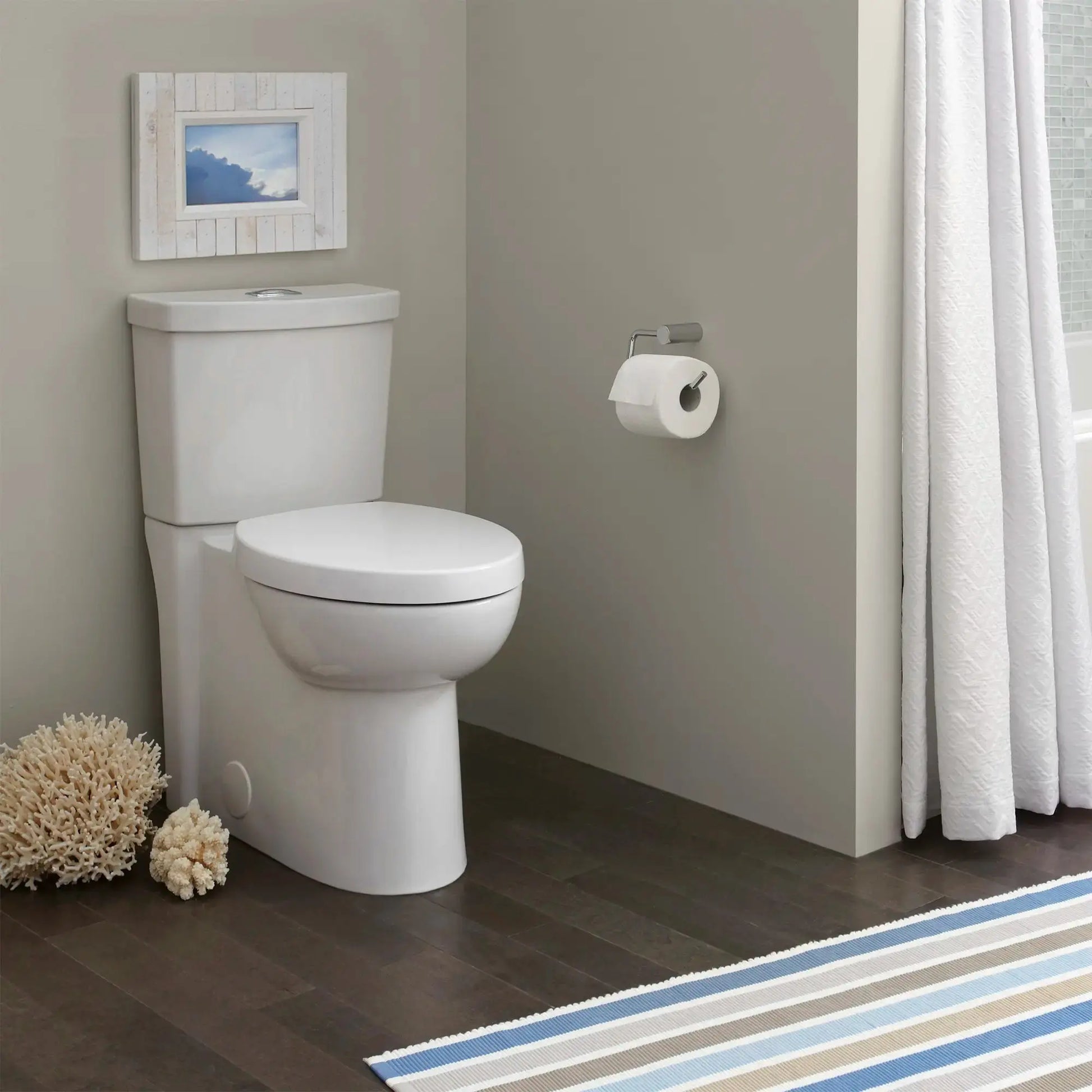American Standard Studio Skirted Two-Piece Dual Flush Chair Height Elongated Toilet With Seat - Plumbing Market