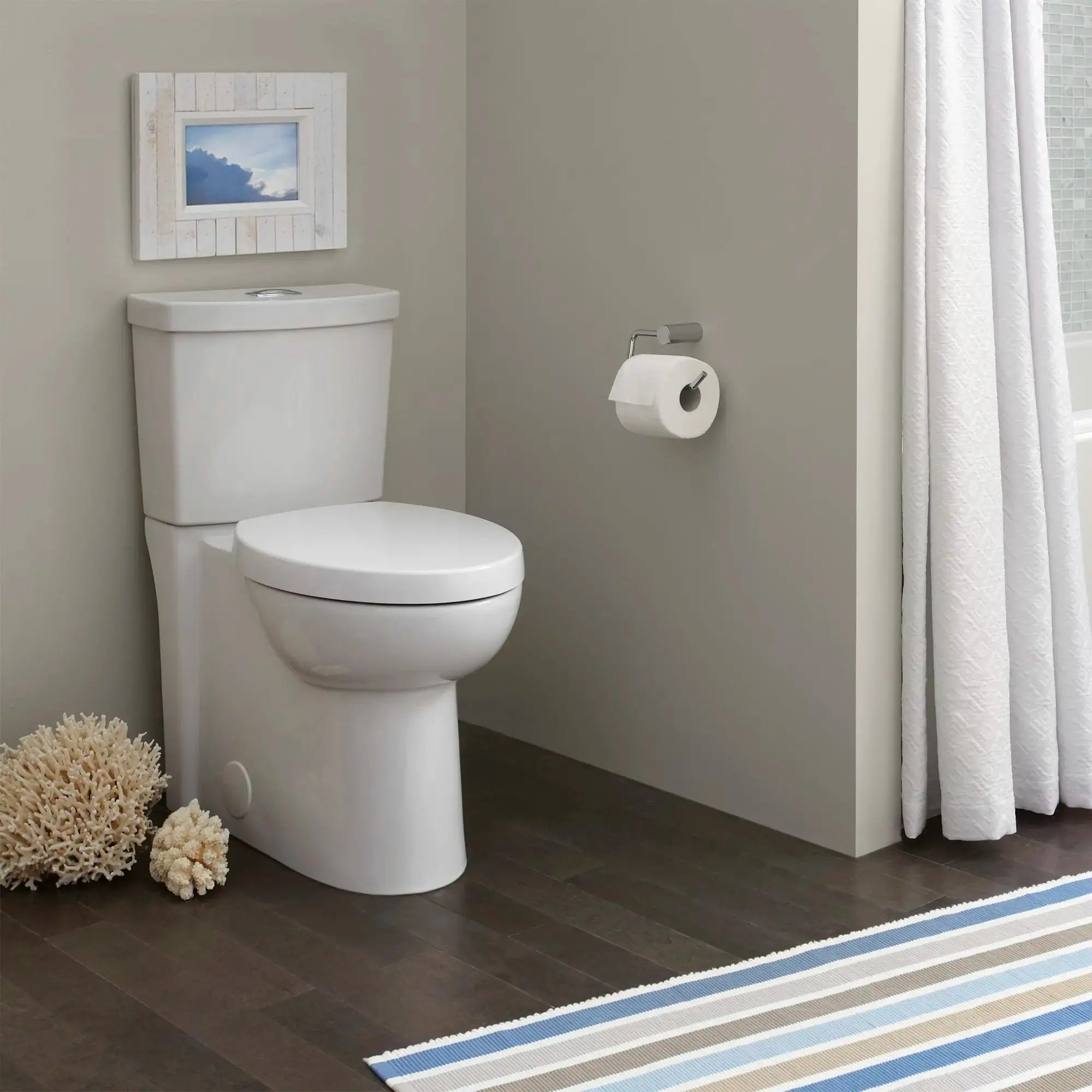American Standard Studio Skirted Two-Piece Dual Flush Chair Height Elongated Toilet With Seat - Plumbing Market