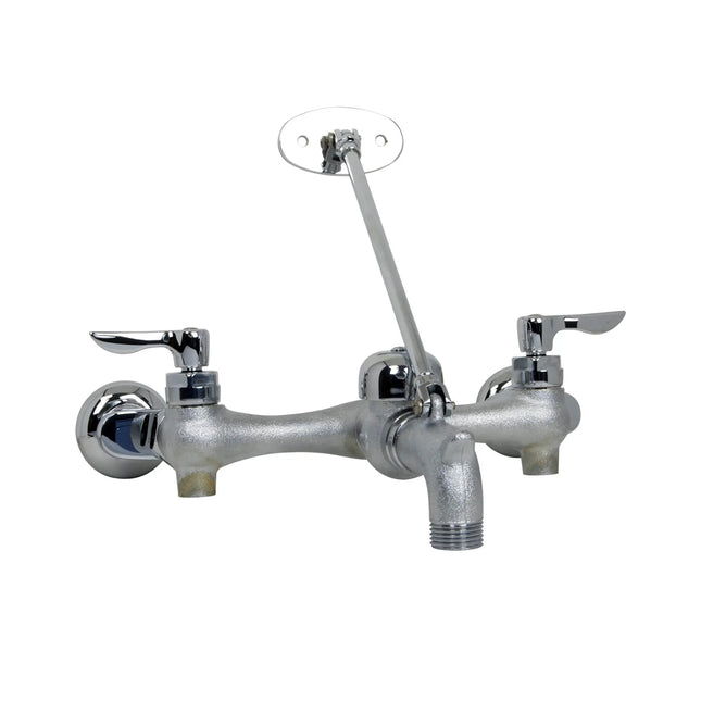 American Standard Top Brace Wall-Mount Service Sink Faucet With 6-Inch Vacuum Breaker Spout and Offset Shanks 8354112.004 - Plumbing Market