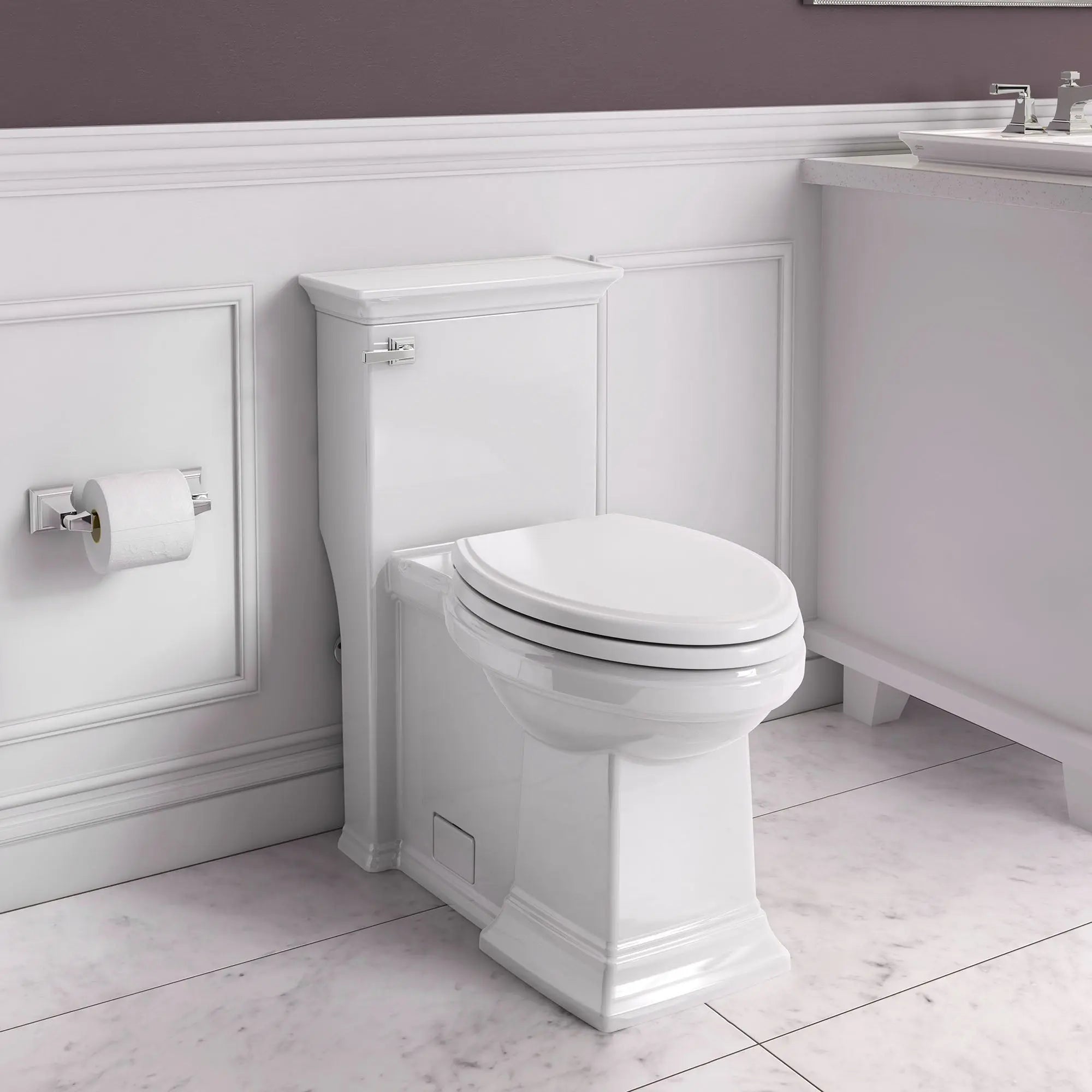 American Standard Town Square S 1.28 Elongated One Piece Toilet With Seat - Plumbing Market