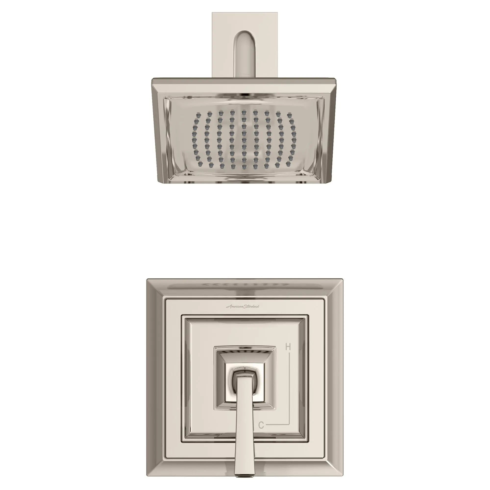 American Standard Town Square S 1.75 gpm/6.8 L/min Shower Trim Kit With Water-Saving Showerhead, Double Ceramic Pressure Balance Cartridge With Lever Handle TU455507.013 - Plumbing Market