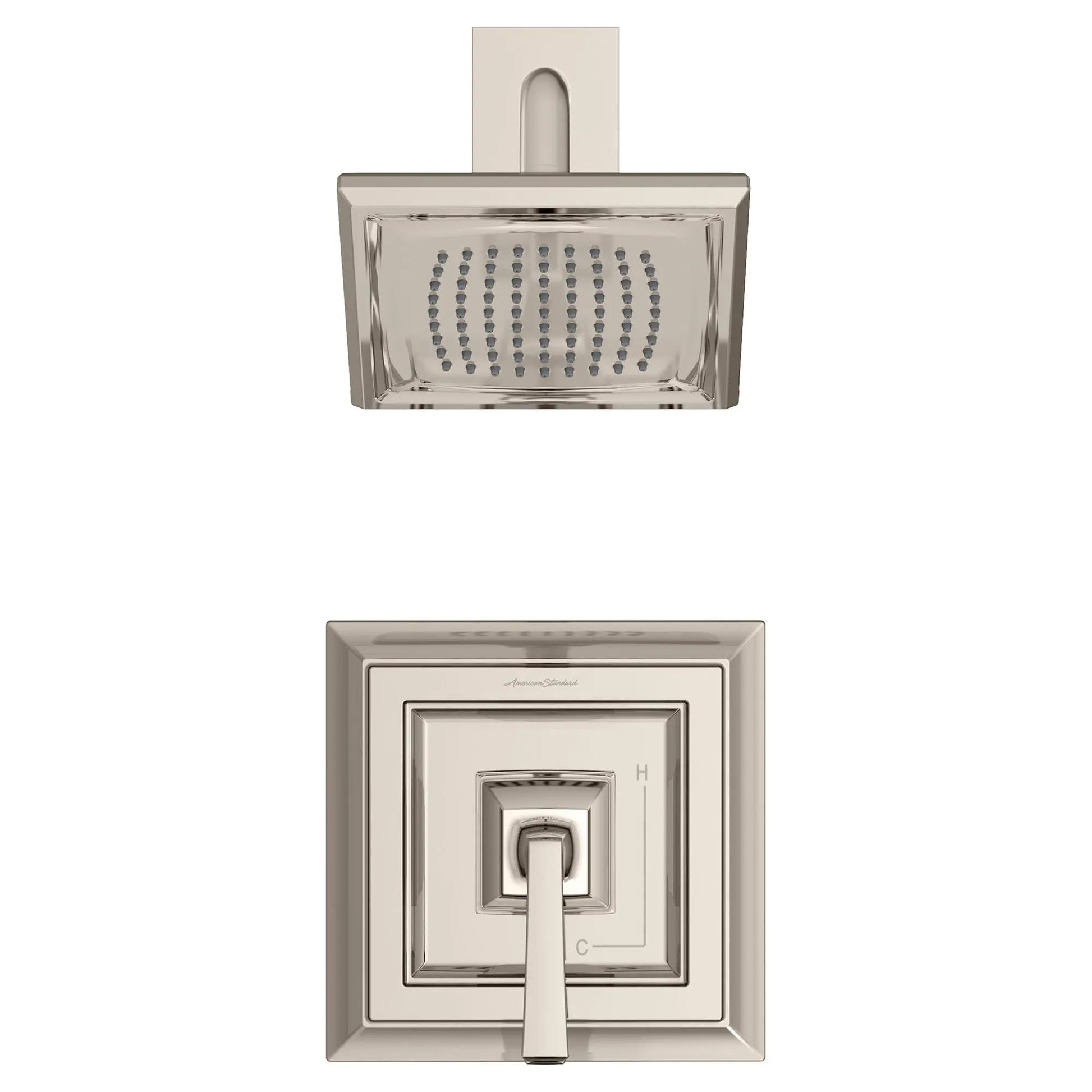 American Standard Town Square S 1.75 gpm/6.8 L/min Shower Trim Kit With Water-Saving Showerhead, Double Ceramic Pressure Balance Cartridge With Lever Handle TU455507.013 - Plumbing Market