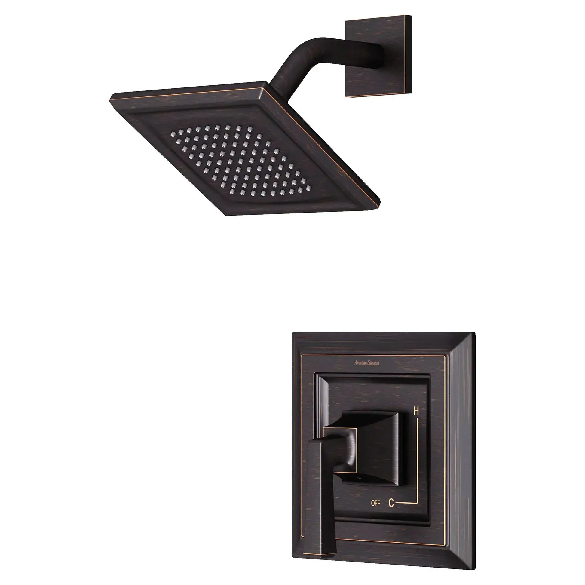 American Standard Town Square S 1.75 gpm/6.8 L/min Shower Trim Kit With Water-Saving Showerhead, Double Ceramic Pressure Balance Cartridge With Lever Handle TU455507.278 - Plumbing Market