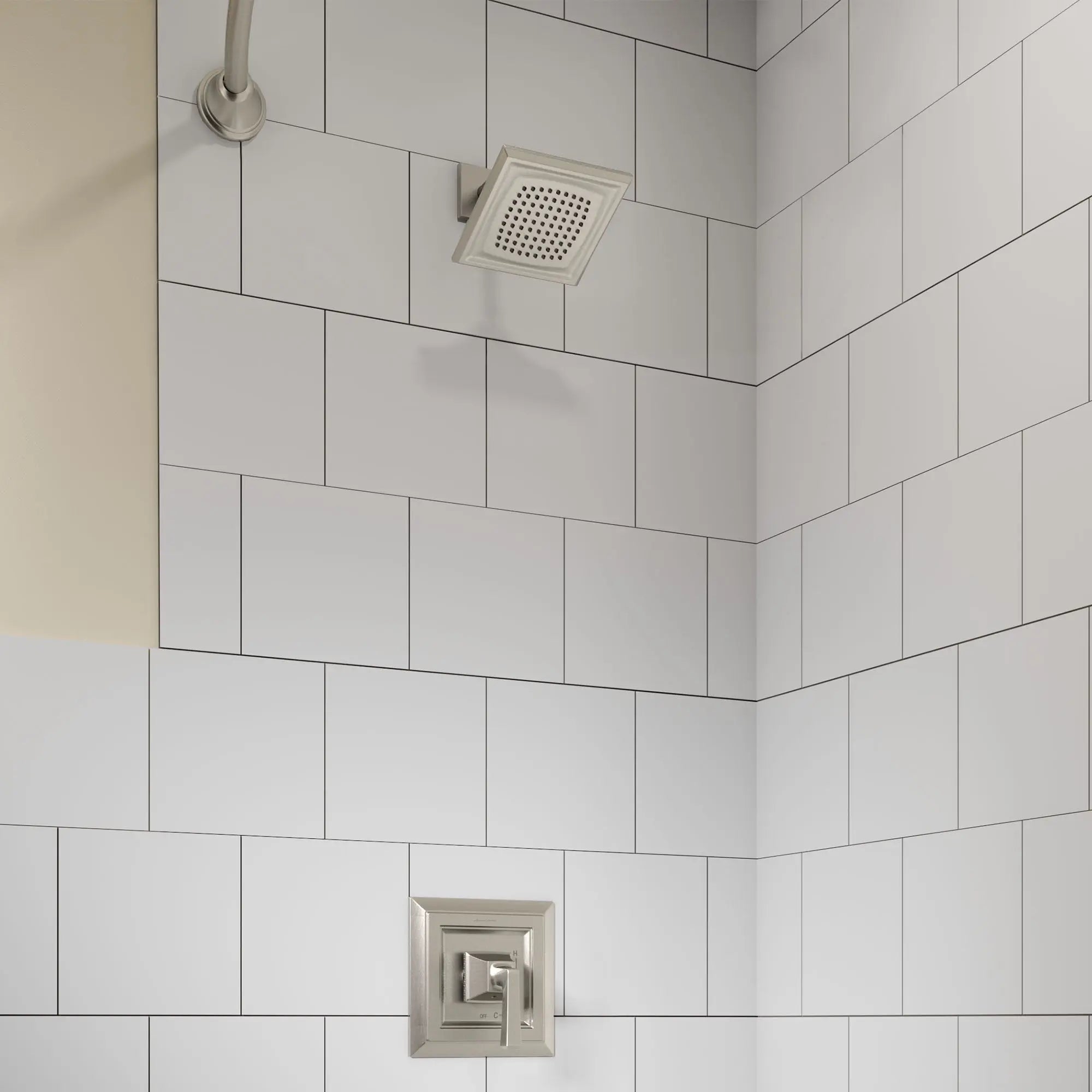 American Standard Town Square S 1.75 gpm/6.8 L/min Shower Trim Kit With Water-Saving Showerhead, Double Ceramic Pressure Balance Cartridge With Lever Handle TU455507.295 - Plumbing Market