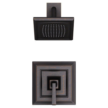 American Standard Town Square S 2.5 gpm/9.5 L/min Shower Trim Kit With Single Function Showerhead, Double Ceramic Pressure Balance Cartridge With Lever Handle TU455501.278 - Plumbing Market