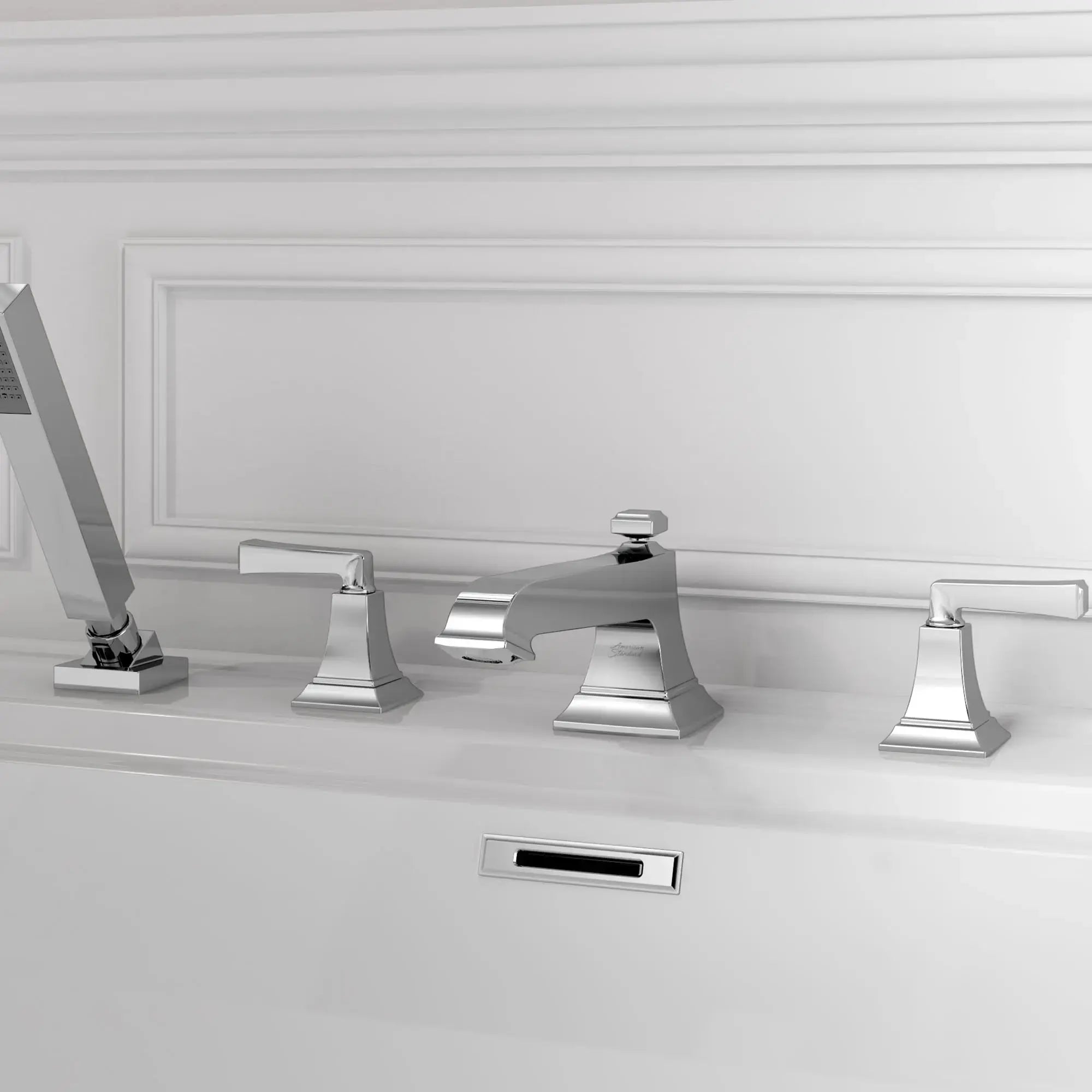American Standard Town Square S Bathub Faucet With Lever Handles and Personal Shower for Flash Rough-in Valve T455901.002 - Plumbing Market