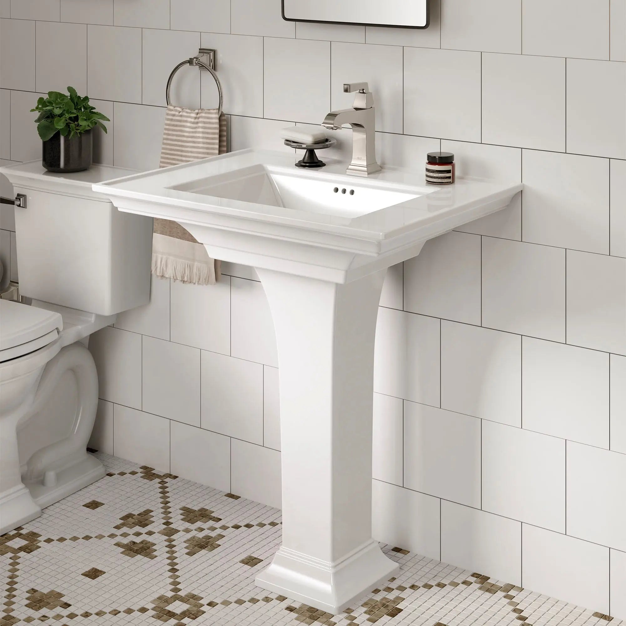 American Standard Town Square S Single Hole Single-Handle Bathroom Faucet 1.2 gpm/4.5 L/min With Lever Handle 7455107.013 - Plumbing Market
