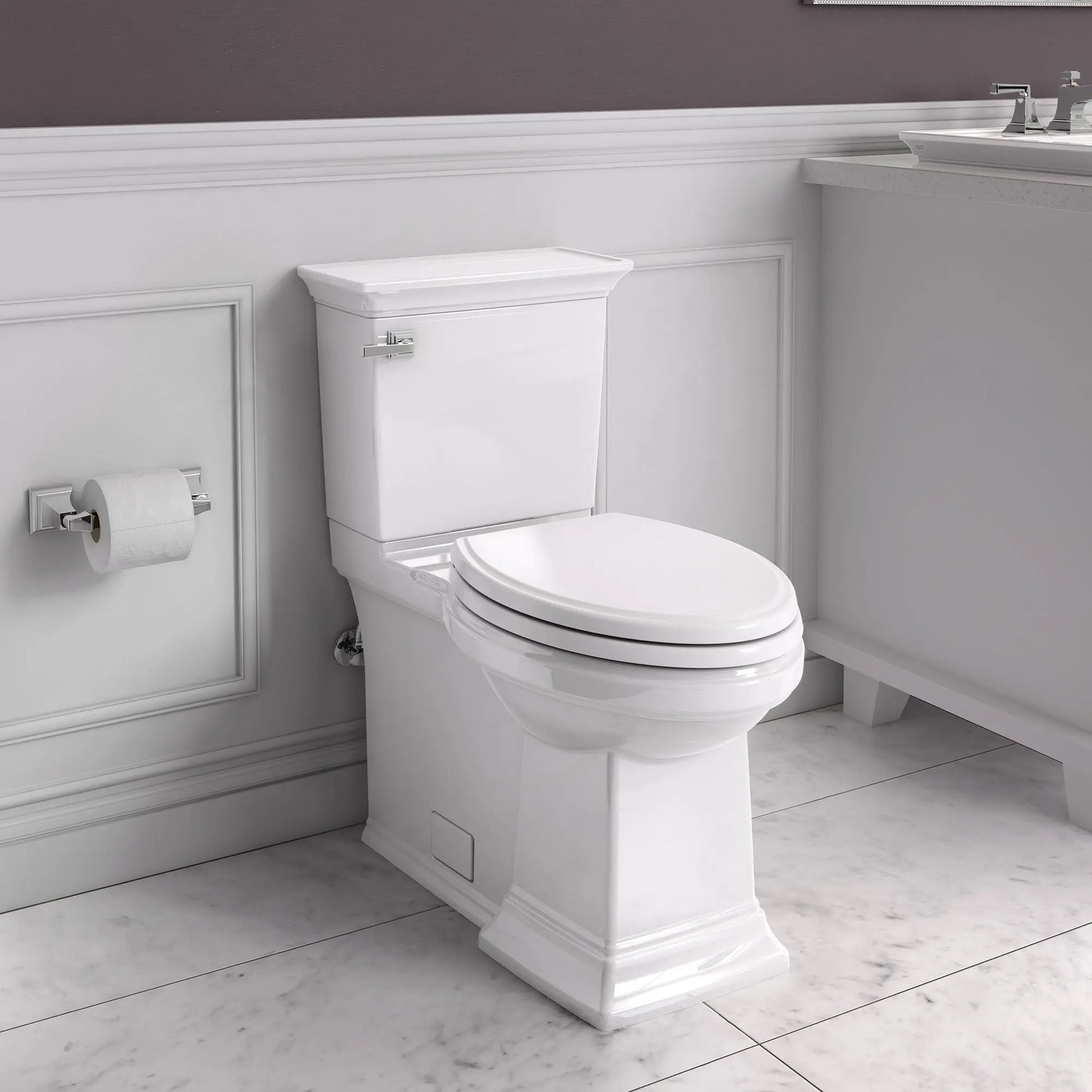 American Standard Town Square Two Piece Elongated Toilet With Seat - Plumbing Market
