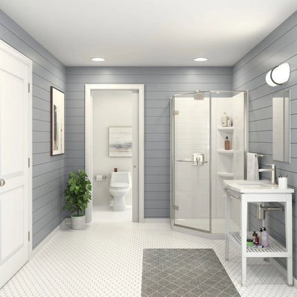 American Standard Townsend 1.75 gpm/6.6 L/min Shower Trim Kit With Water-Saving Showerhead, Double Ceramic Pressure Balance Cartridge With Lever Handle TU353507.295 - Plumbing Market