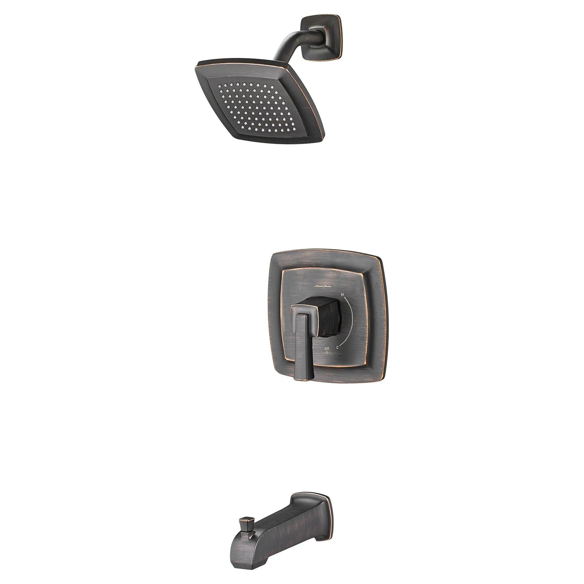 American Standard Townsend 1.75gpm/6.6 L/min Tub and Shower Trim Kit With Water-Saving Showerhead, Double Ceramic Pressure Balance Cartridge With Lever Handle TU353508.278 - Plumbing Market