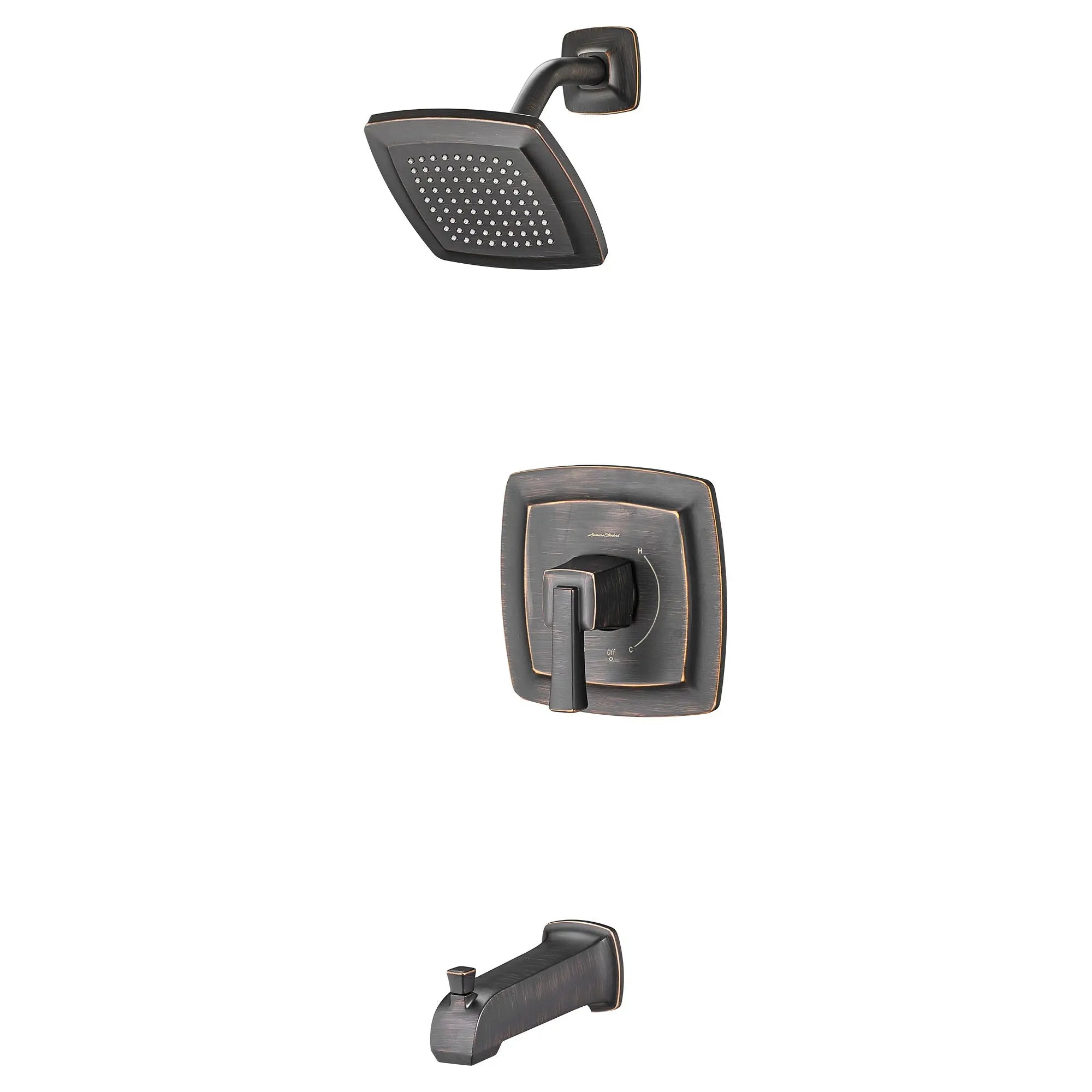 American Standard Townsend 1.75gpm/6.6 L/min Tub and Shower Trim Kit With Water-Saving Showerhead, Double Ceramic Pressure Balance Cartridge With Lever Handle TU353508.278 - Plumbing Market