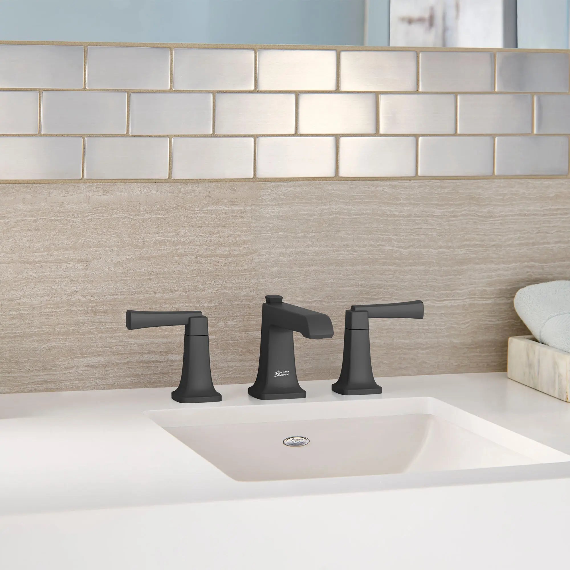 American Standard Townsend 8-Inch Widespread 2-Handle Bathroom Faucet 1.2 gpm/4.5 L/min With Lever Handles 7353841.243 - Plumbing Market