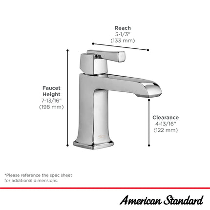 American Standard Townsend Single Hole Single-Handle Bathroom Faucet 1.2 gpm/4.5 L/min With Lever Handle 7353101.013 - Plumbing Market